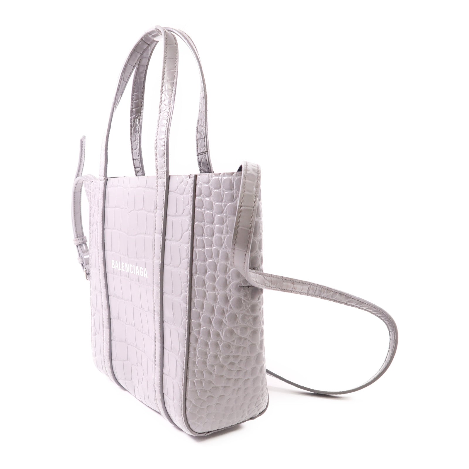 BALENCIAGA 【激減優惠】牛皮皮革Everyday XXS Tote Bag銀扣手挽肩背兩用袋