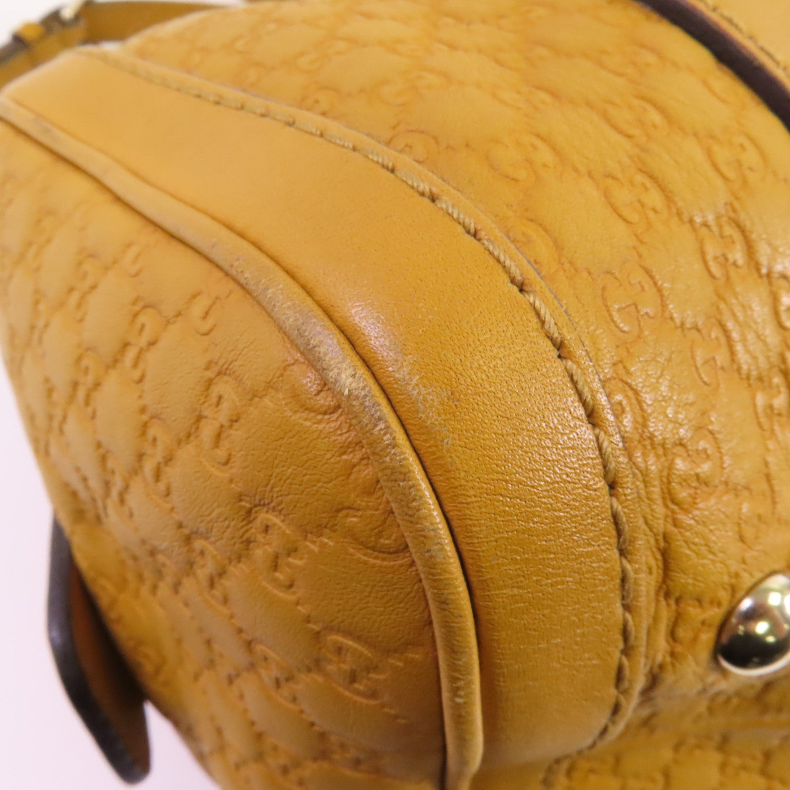 GUCCI 牛皮皮革Boston Bag金扣手挽肩背兩用袋