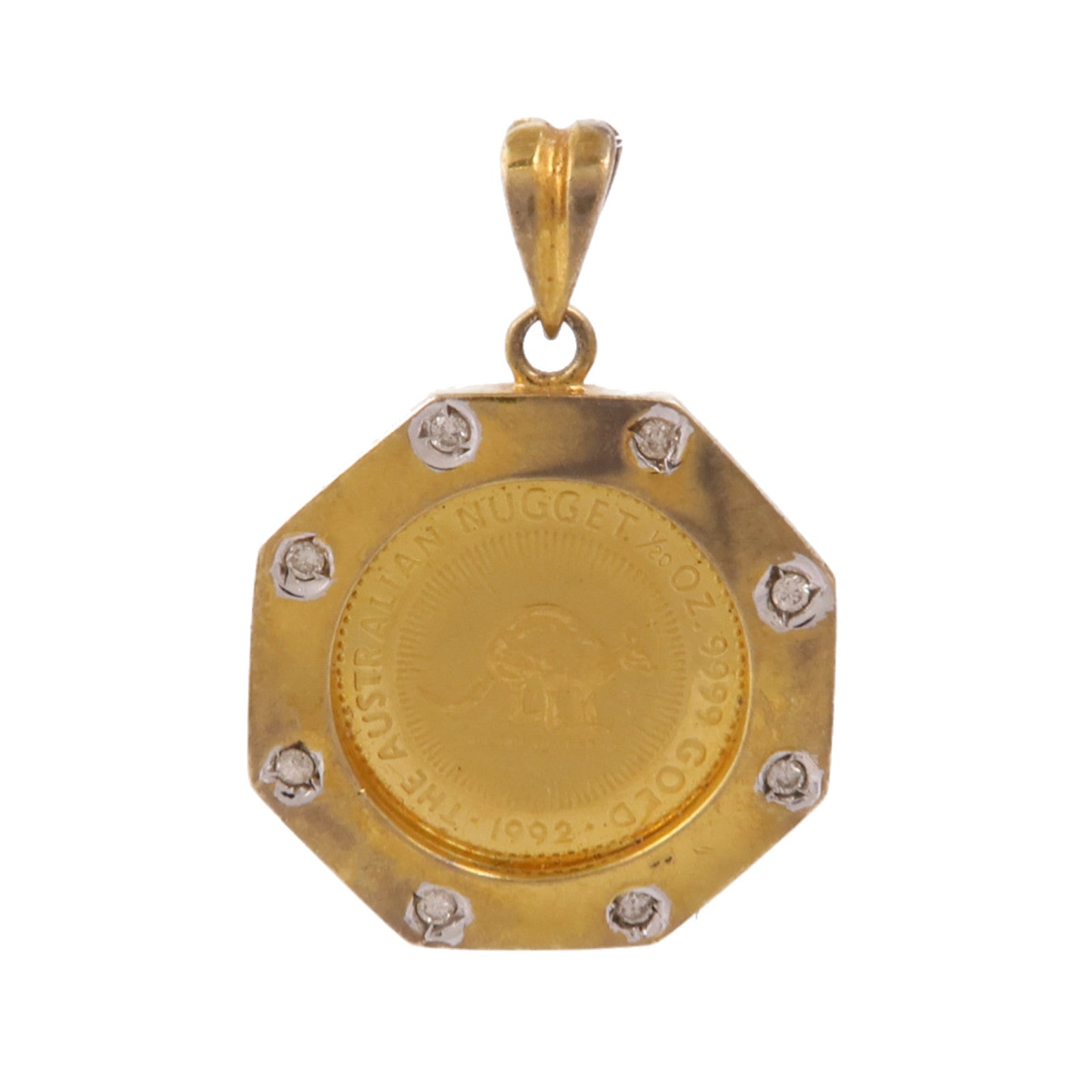 JEWELRY 14K黃金Diamond Pendant Top鑽石吊墜