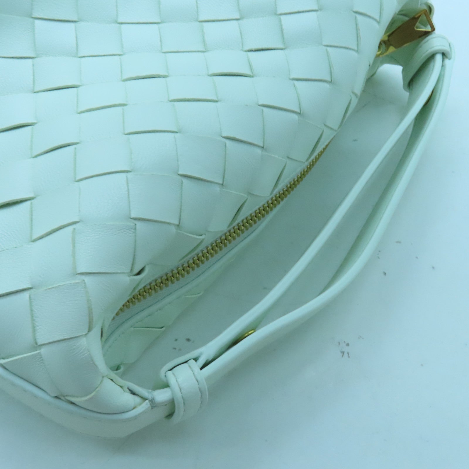 BOTTEGA VENETA 牛皮皮革Mini Wallace金扣肩背袋綠色