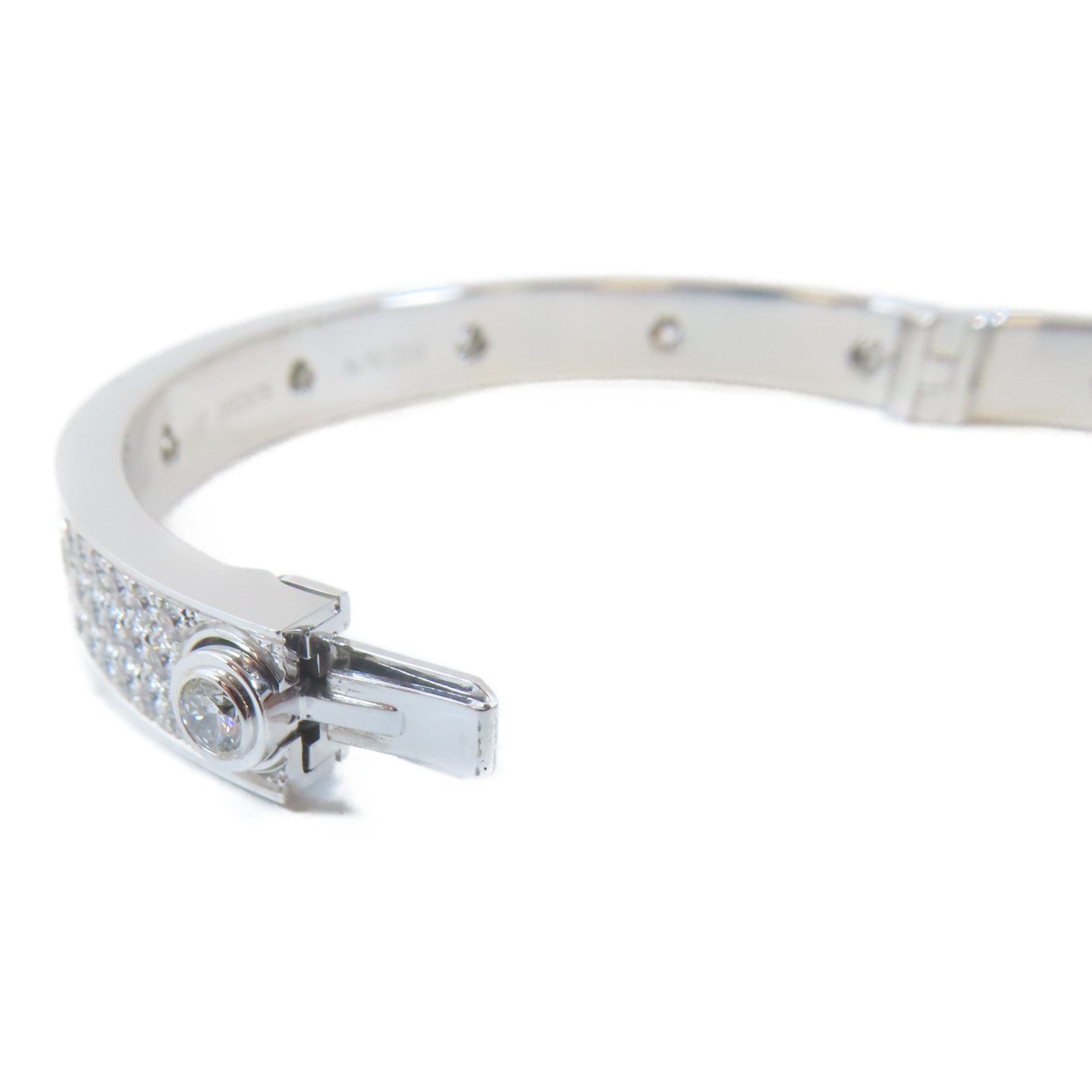 CARTIER 【激減優惠】18K白金Love Bracelet鑽石手鐲Cartier#17/#16.25cm