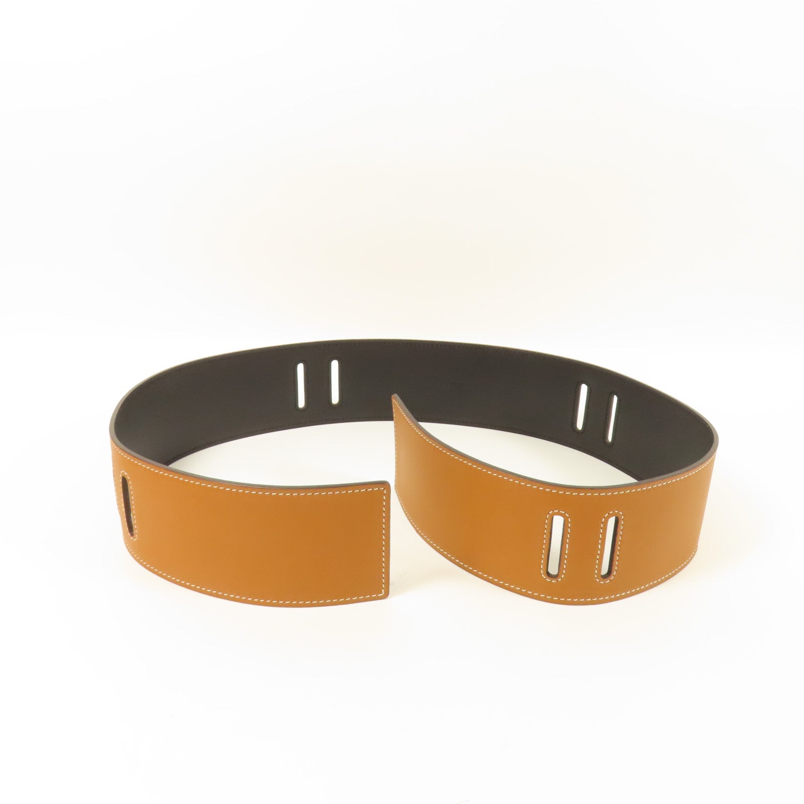 HERMES 【激減優惠】Swift皮革Belt皮帶Gold