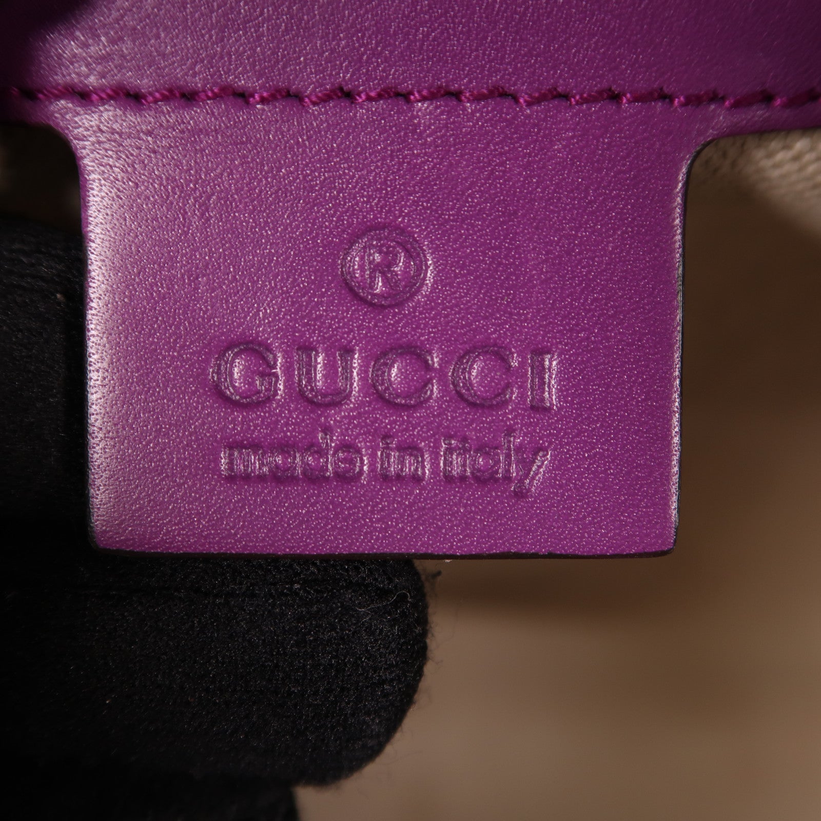 GUCCI 【激減優惠】GUCCI 帆布GG Canvas Scarlett金扣手挽肩背兩用袋紫色/啡色
