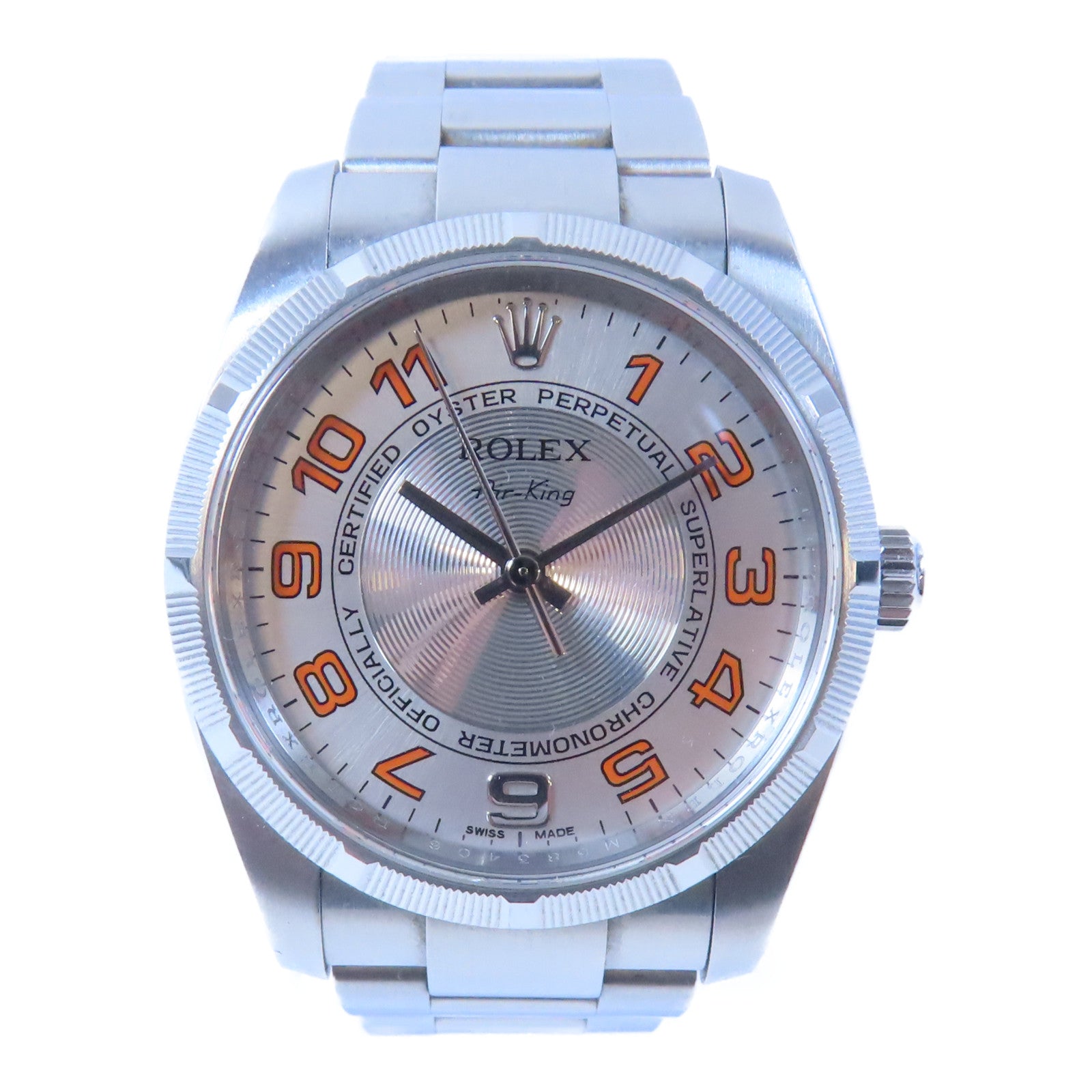 ROLEX Air king不鏽鋼自動機芯手錶銀色