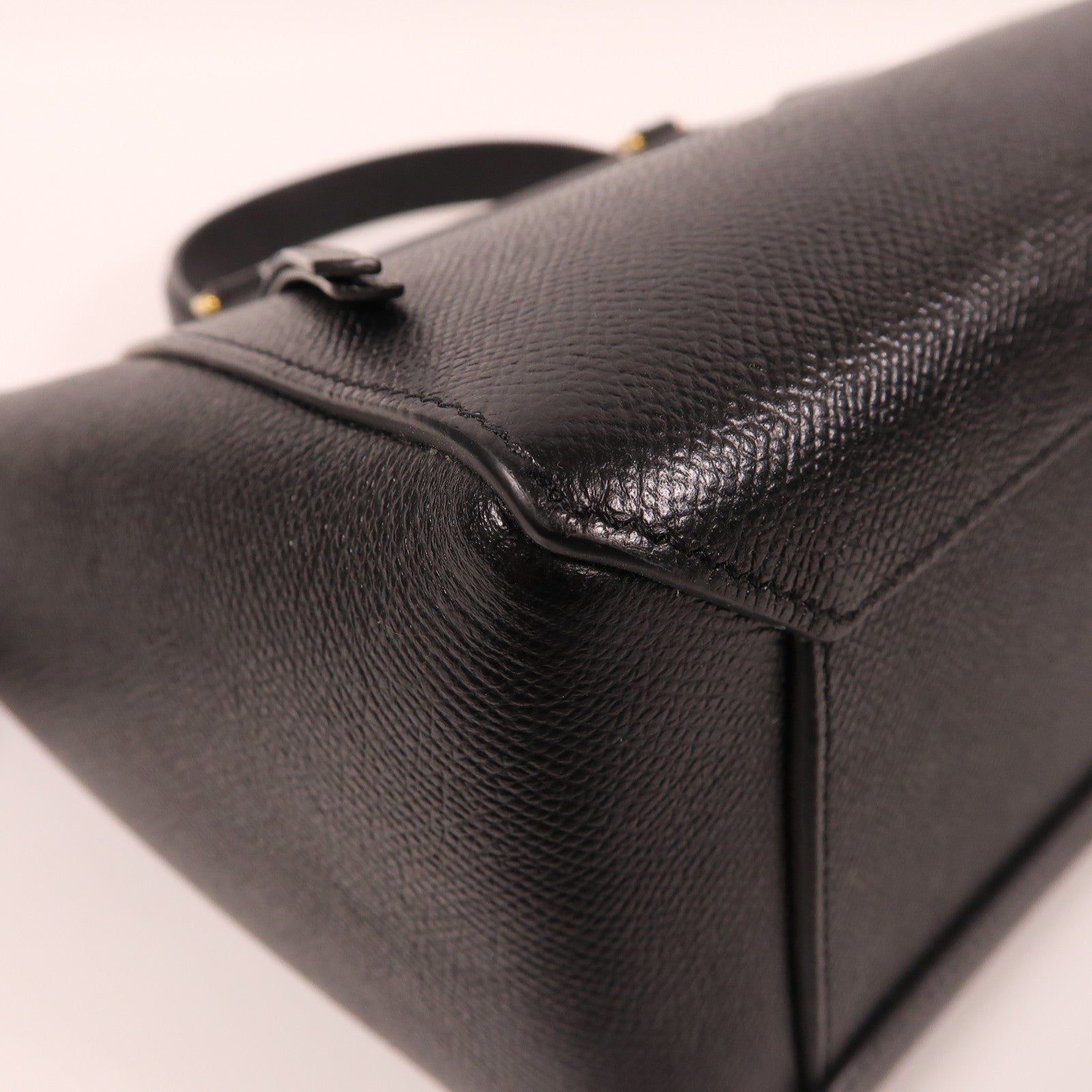 CELINE 牛皮皮革Micro Belt Bag金扣手挽肩背兩用袋黑色