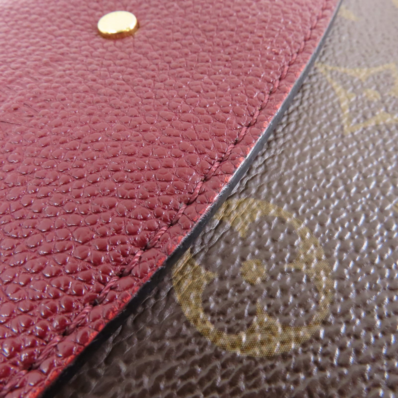 LOUIS VUITTON Monogram Saint Placide金扣鏈帶肩背袋棕色