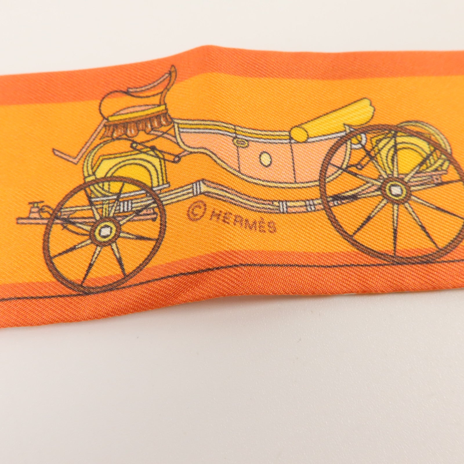 HERMES 絲質Twilly絲巾