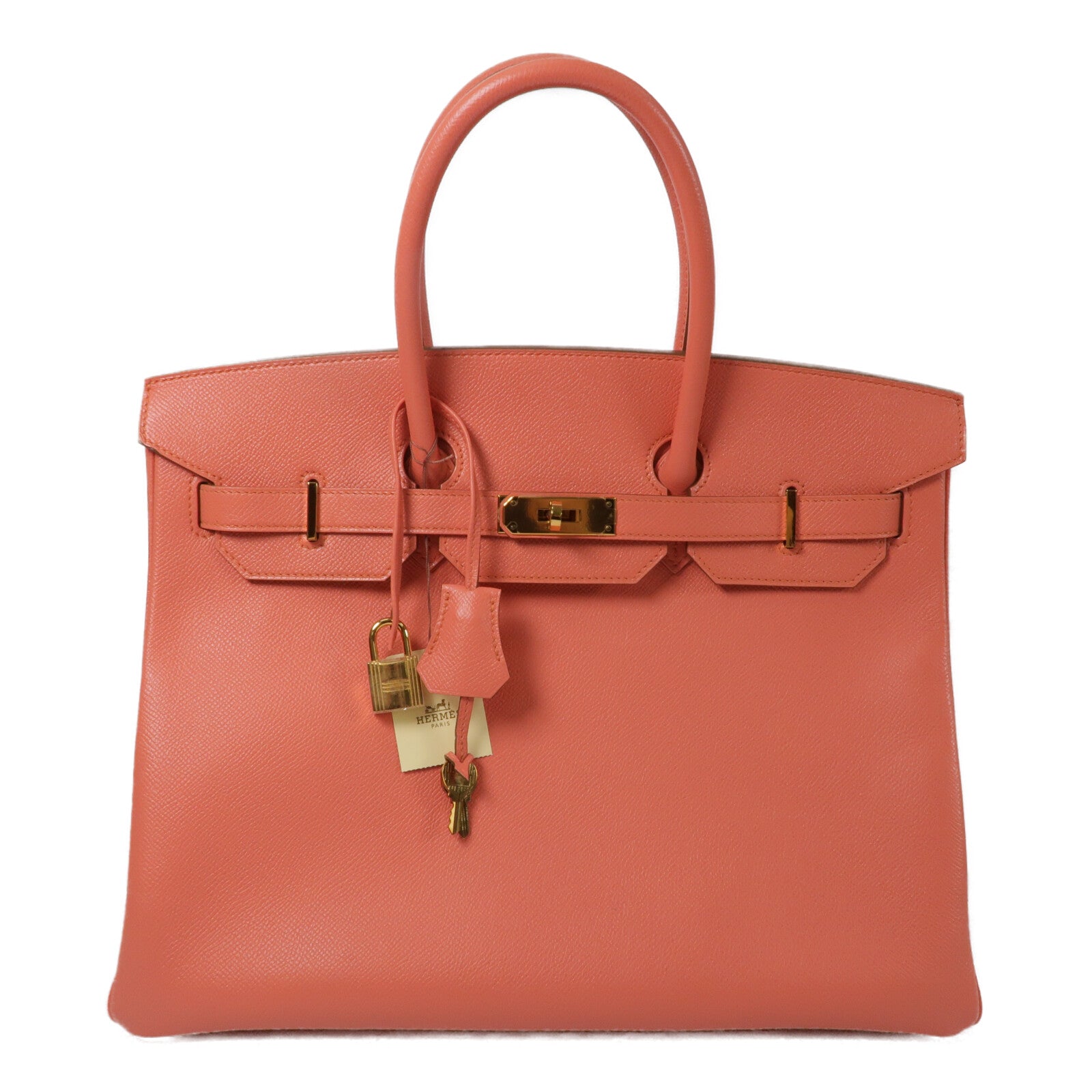 HERMES Epsom皮革Birkin 35手挽袋Flamingo