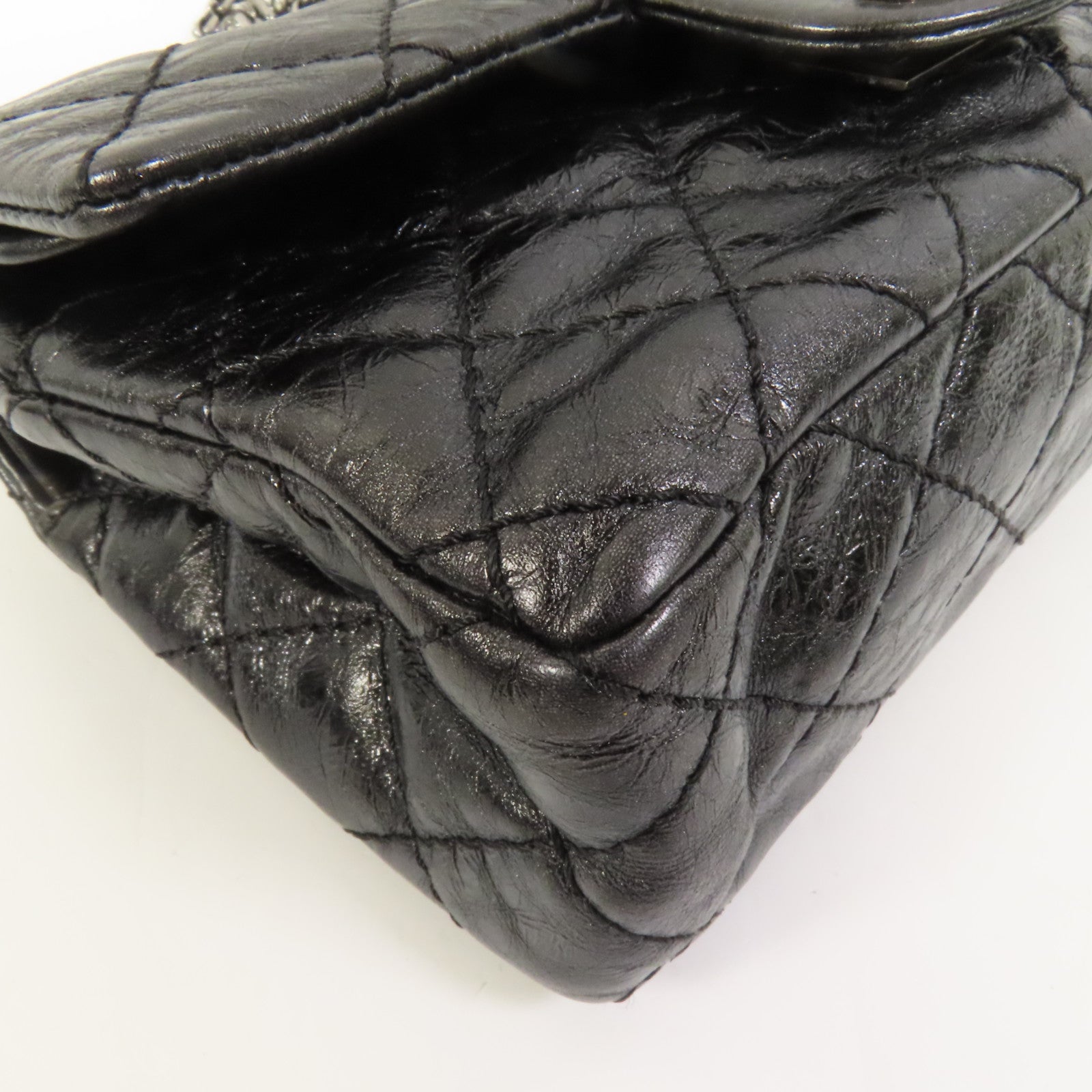 CHANEL 牛皮皮革2.55 20cm鏈帶肩背袋