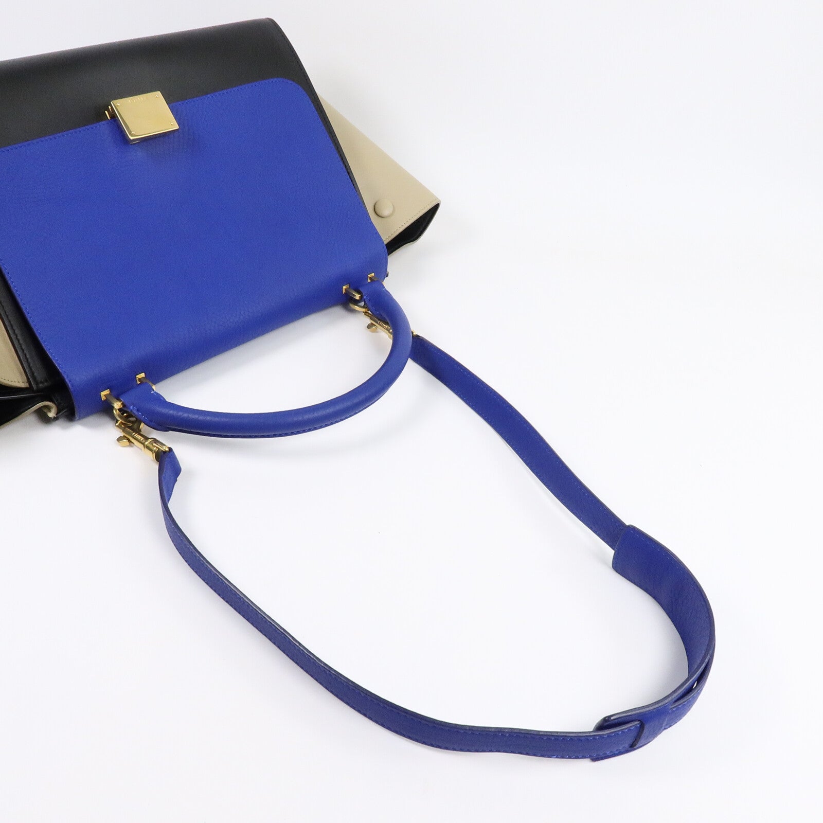 CELINE 牛皮皮革Trapeze Small手挽肩背兩用袋