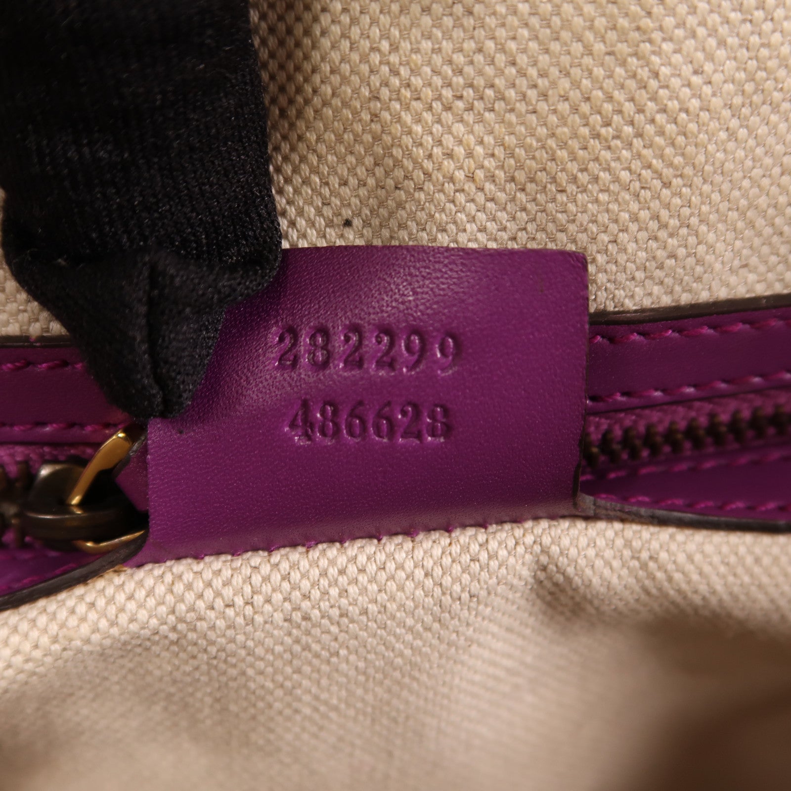 GUCCI 【激減優惠】GUCCI 帆布GG Canvas Scarlett金扣手挽肩背兩用袋紫色/啡色