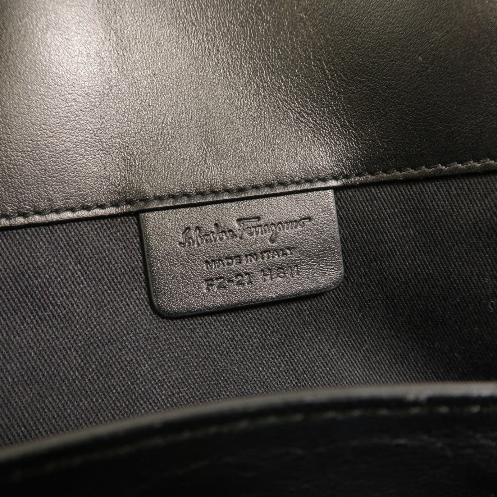 Salvatore Ferragamo 帆布/牛皮皮革Studio手挽肩背兩用袋