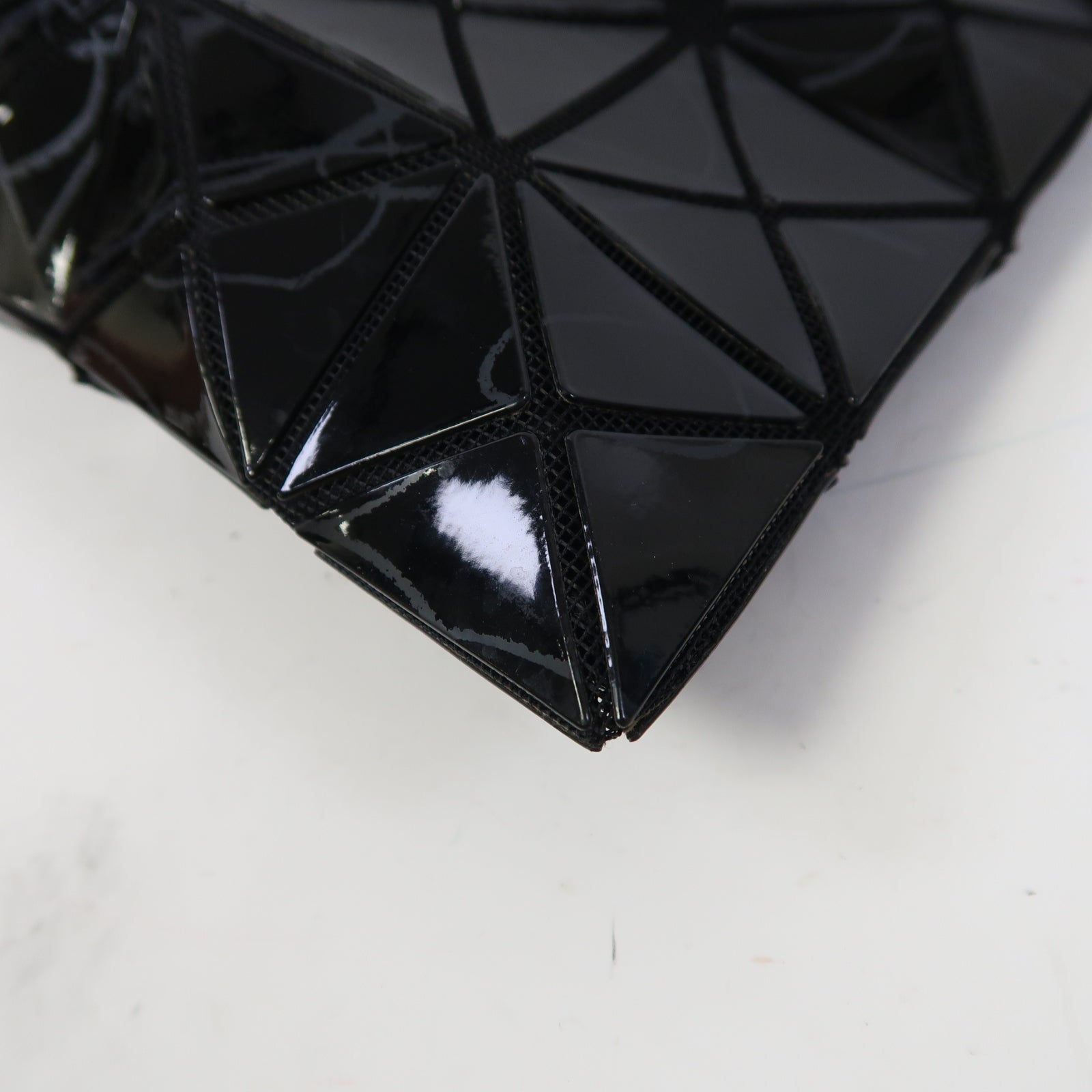 BAO BAO ISSEYMIYAKE PVC Tote Bag銀扣手挽袋黑色