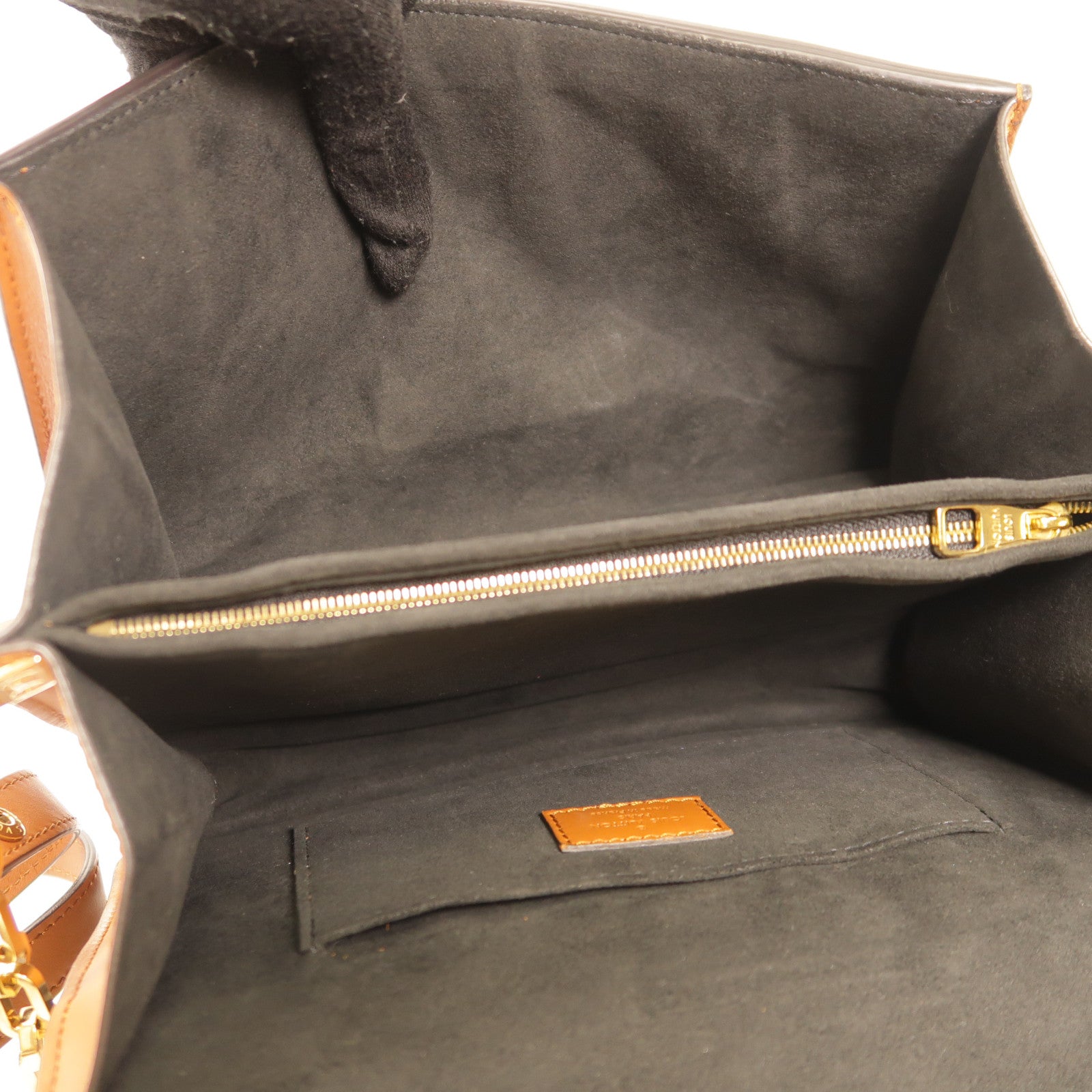 LOUIS VUITTON Monogram/Monogram Reverse Dauphine MM金扣手挽肩背兩用袋棕色