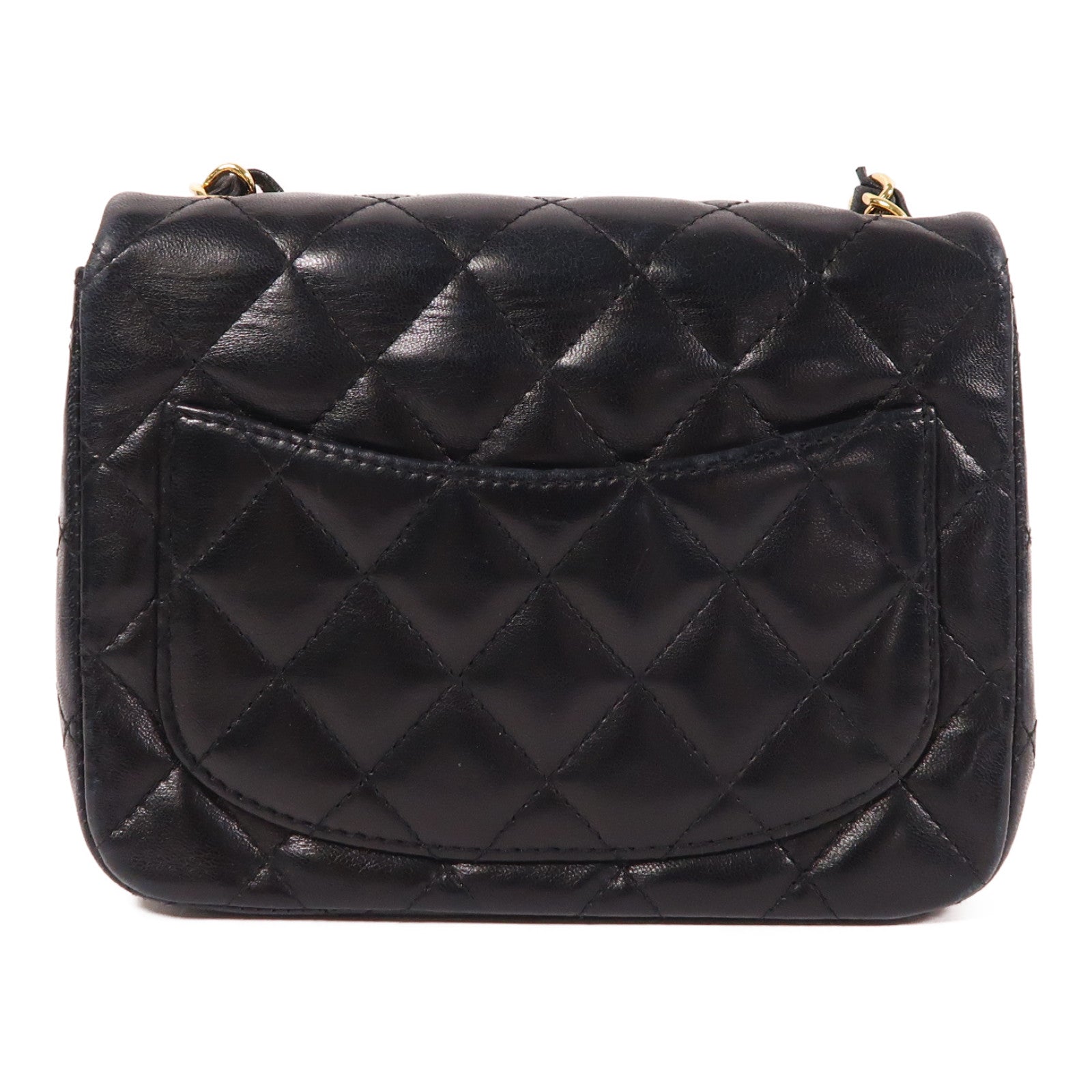 CHANEL 羊皮皮革Mini Classic 17金扣鏈帶肩背袋