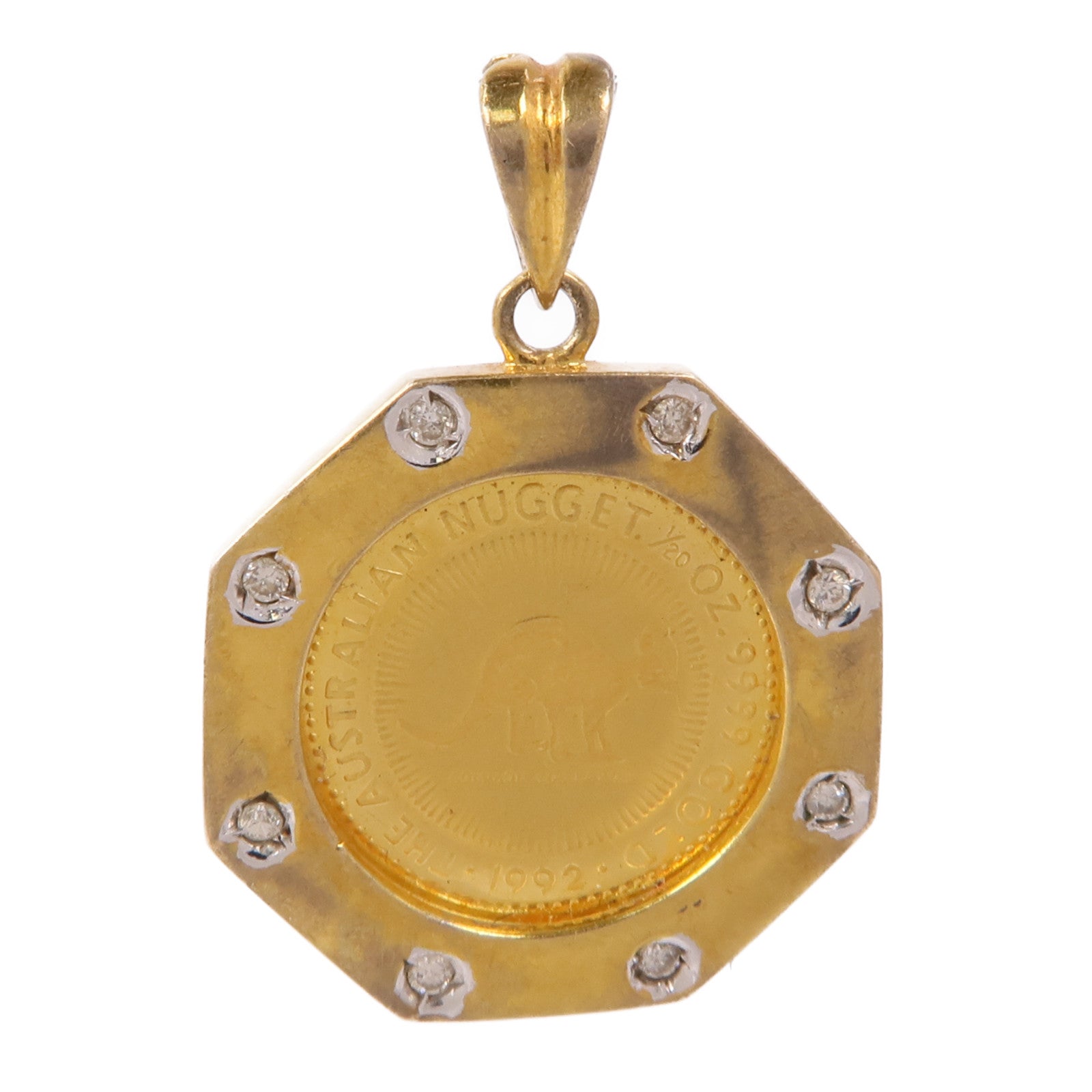 JEWELRY 14K黃金Diamond Pendant Top鑽石吊墜