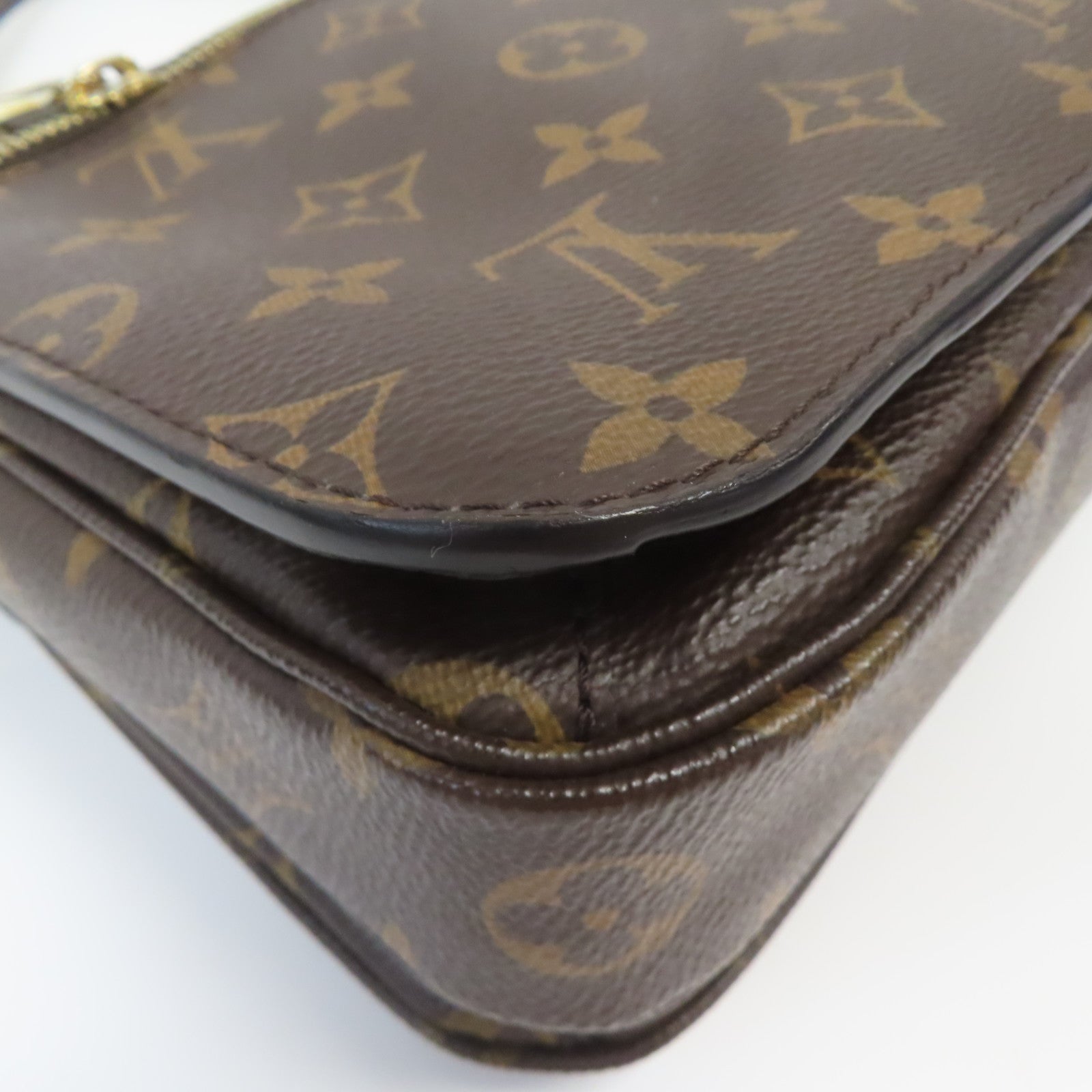 LOUIS VUITTON Monogram Pochette Metis金扣手挽肩背兩用袋啡色