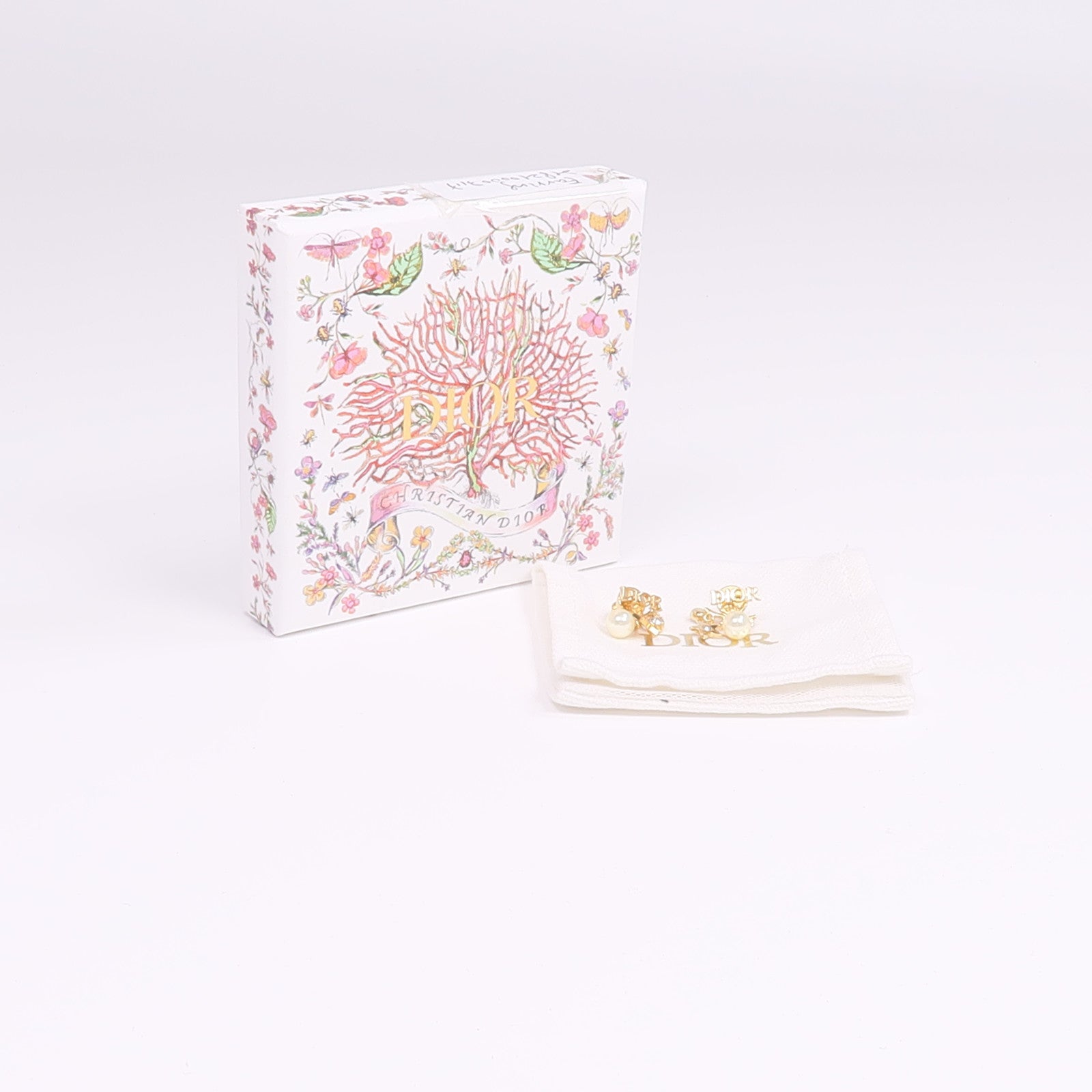 Dior 金屬/水晶Pierced Earring耳環