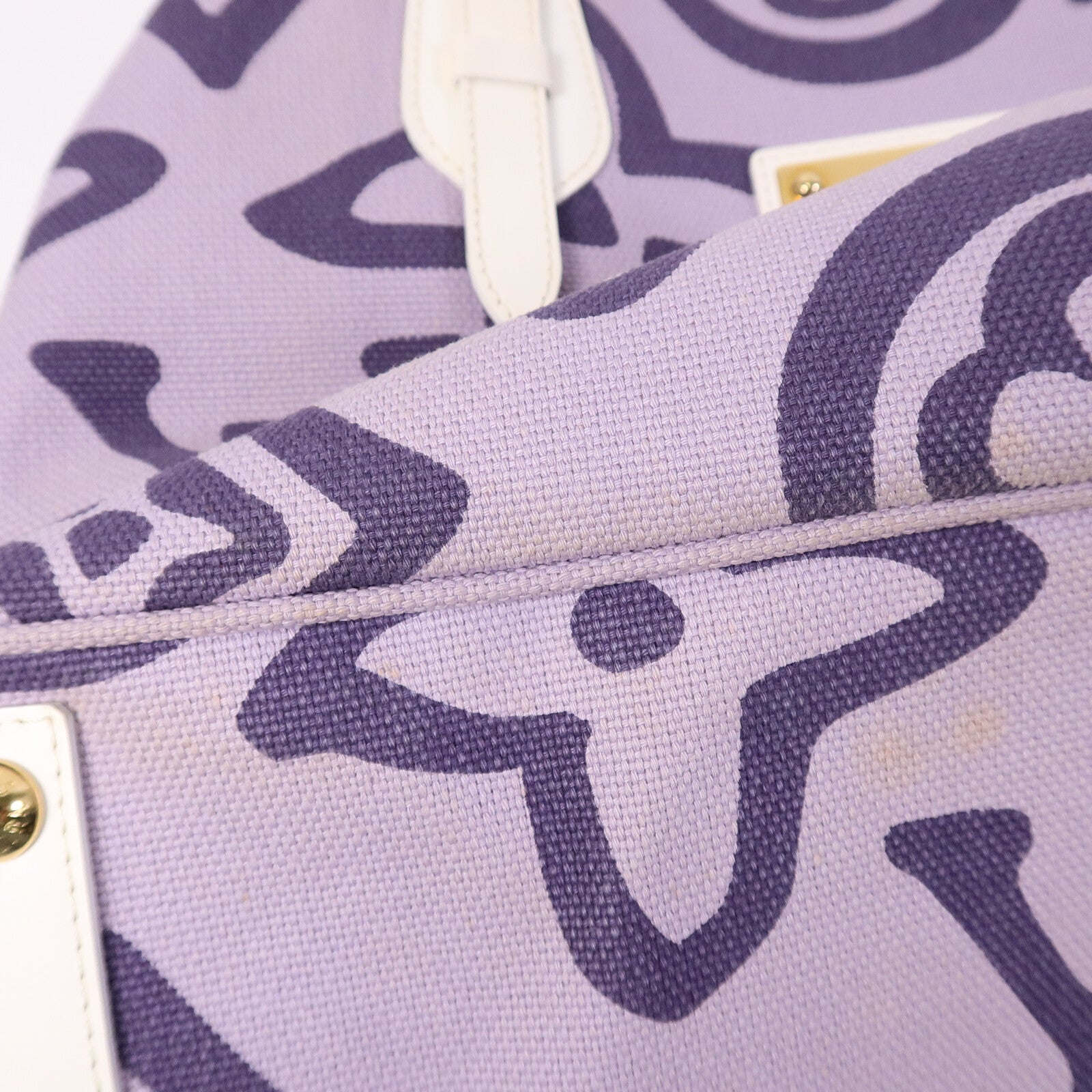LOUIS VUITTON 帆布Tahitienne GM Lilac手挽袋