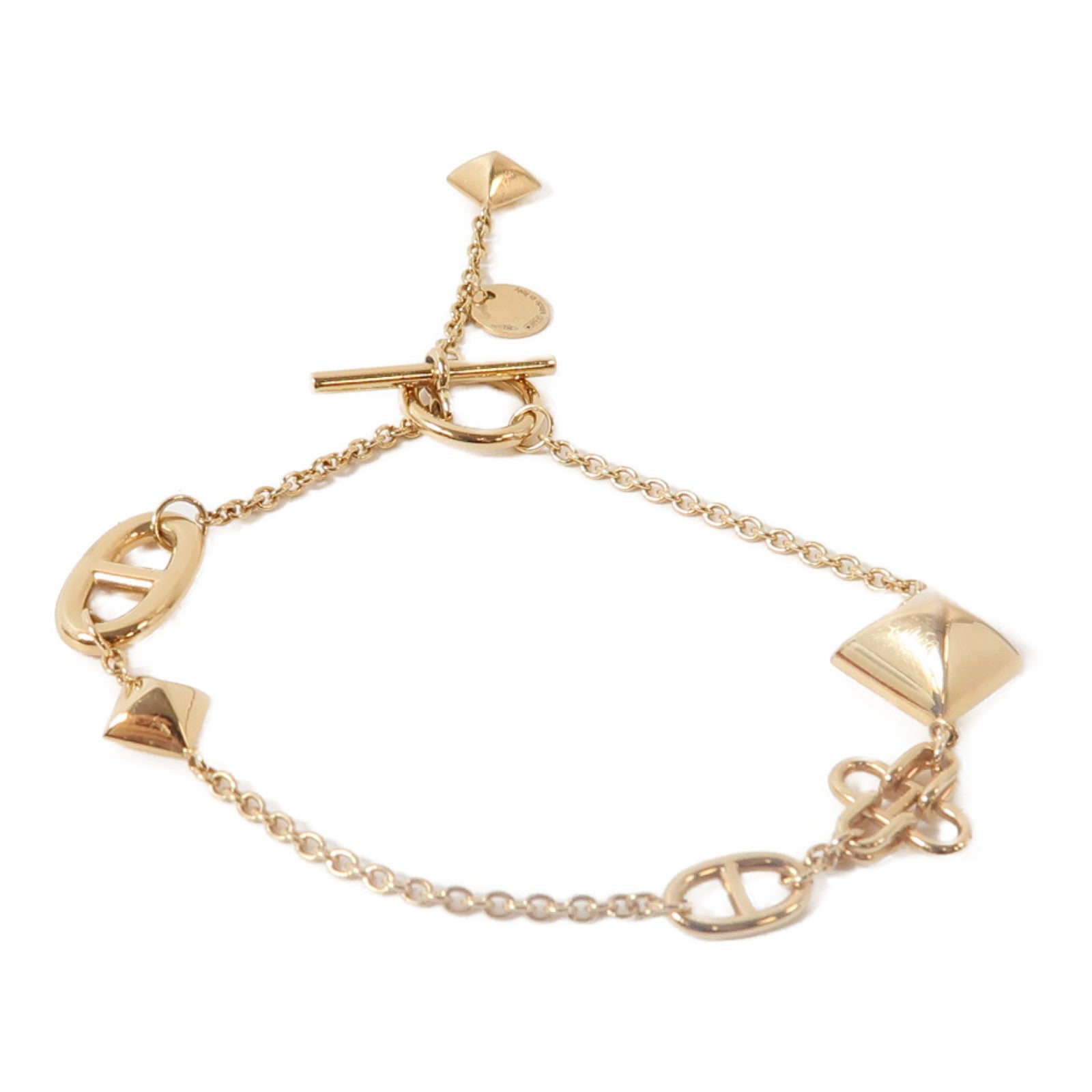 HERMES 18K玫瑰金Ronde Multi Bracelet手鏈金色