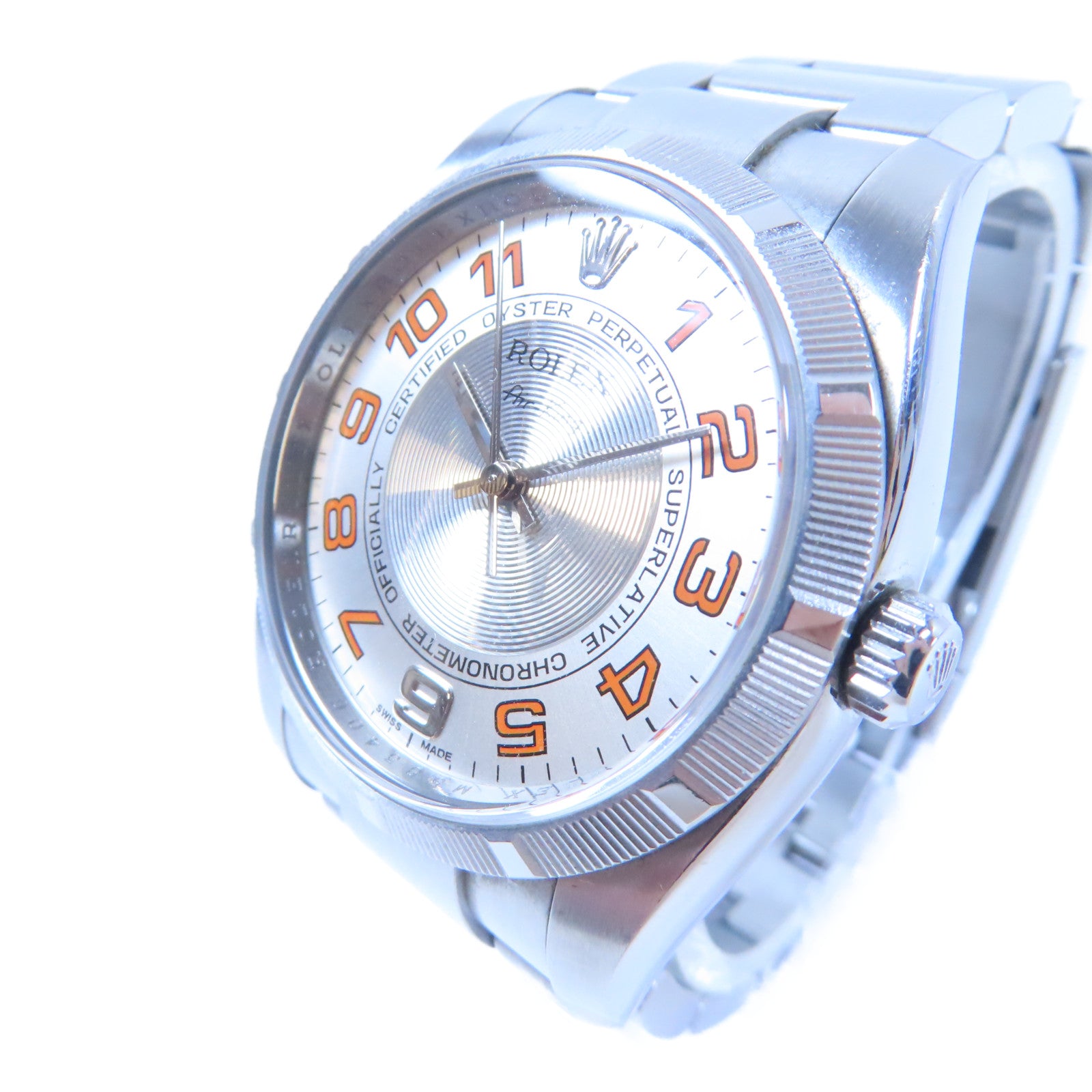 ROLEX Air king不鏽鋼自動機芯手錶銀色