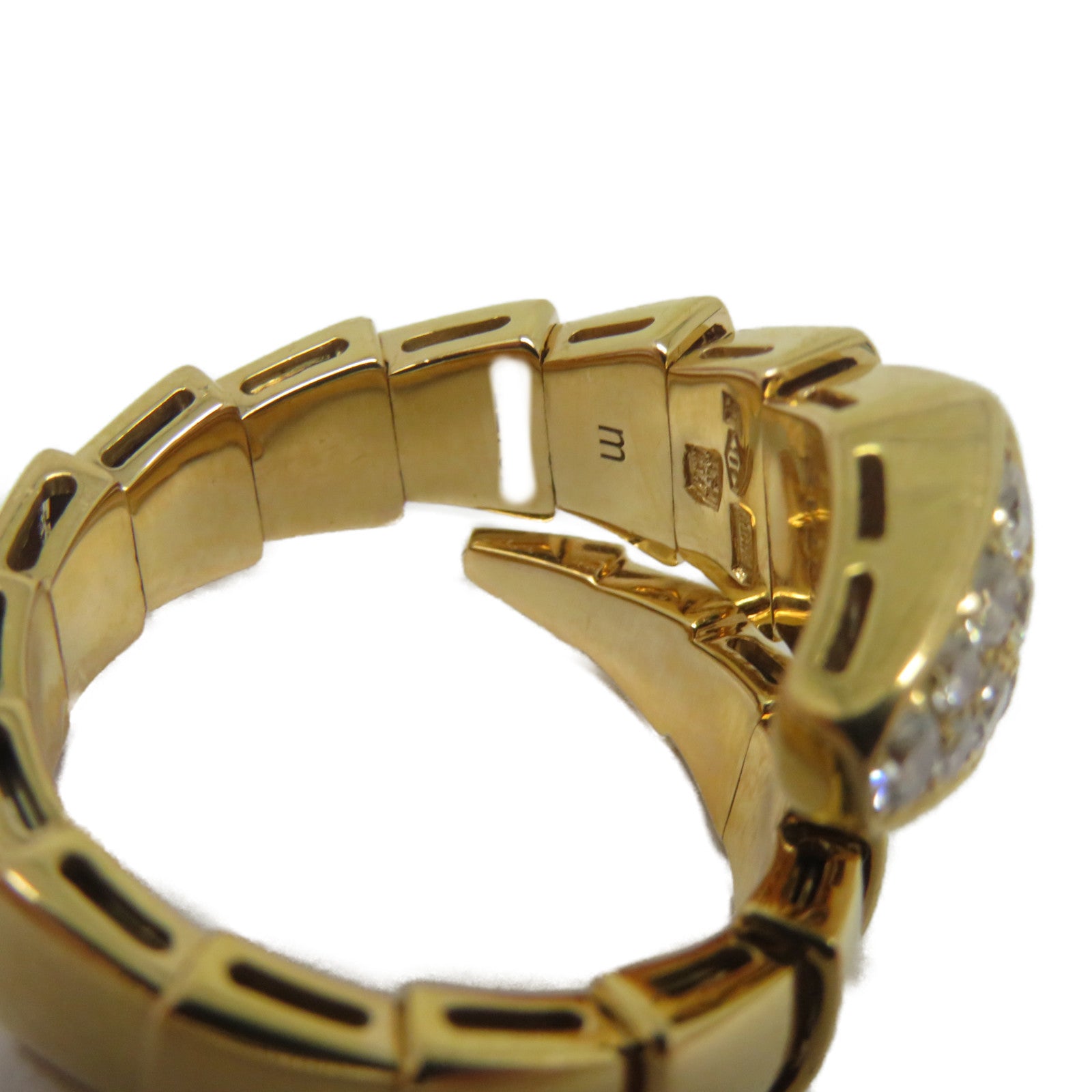 BVLGARI 18K黃金Serpenti Viper M戒指