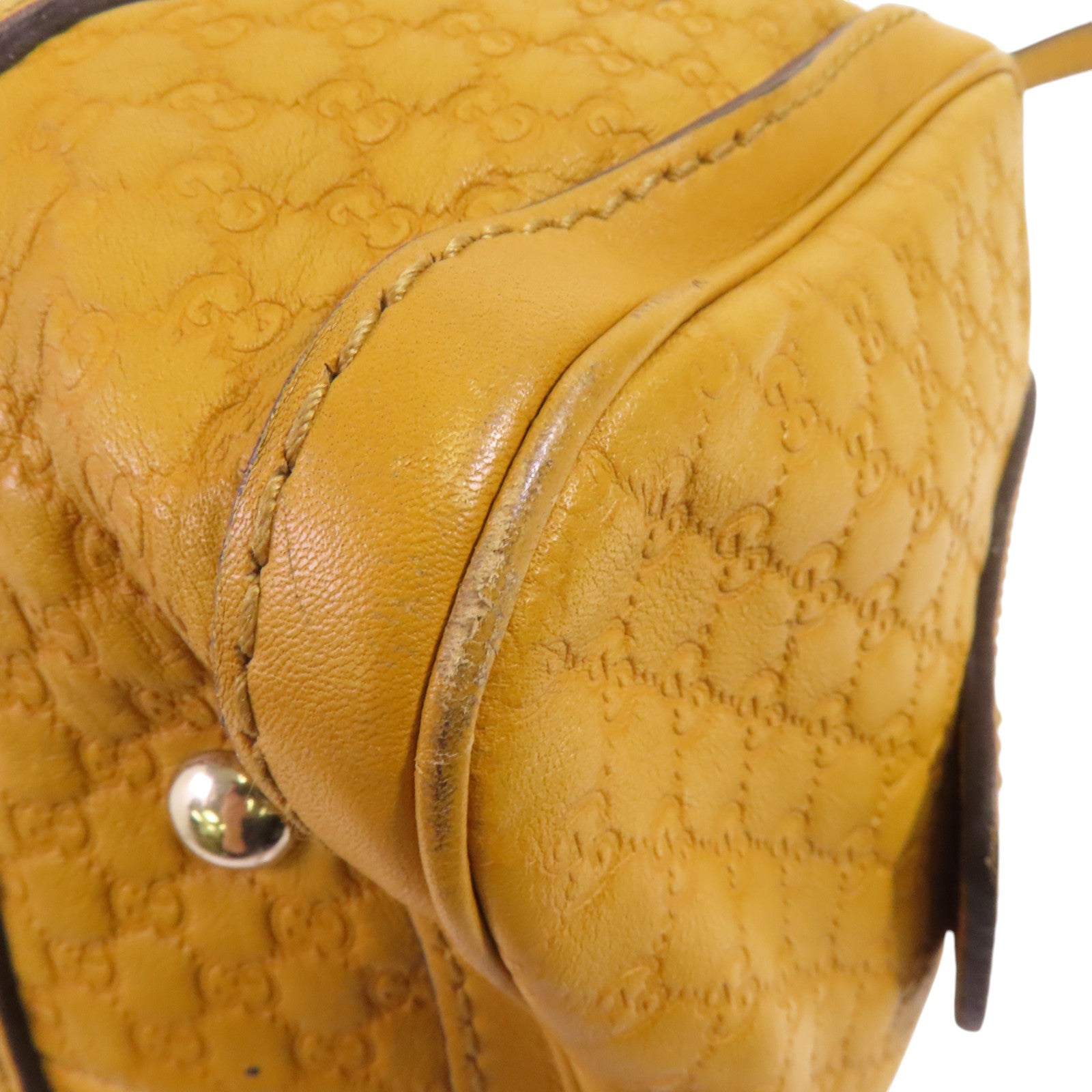 GUCCI 牛皮皮革Boston Bag金扣手挽肩背兩用袋