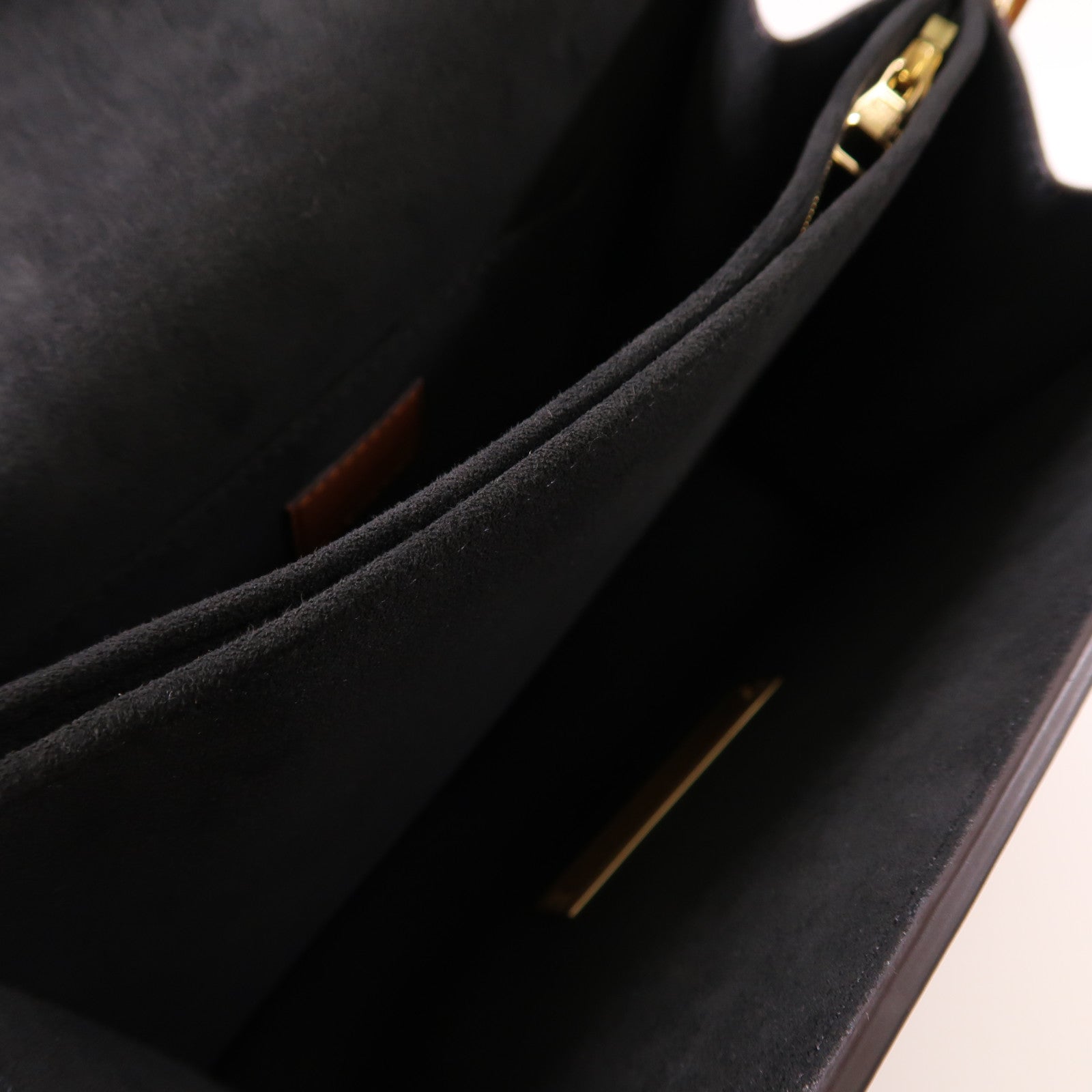 LOUIS VUITTON Monogram Reverse Dauphine MM金扣手挽肩背兩用袋棕色