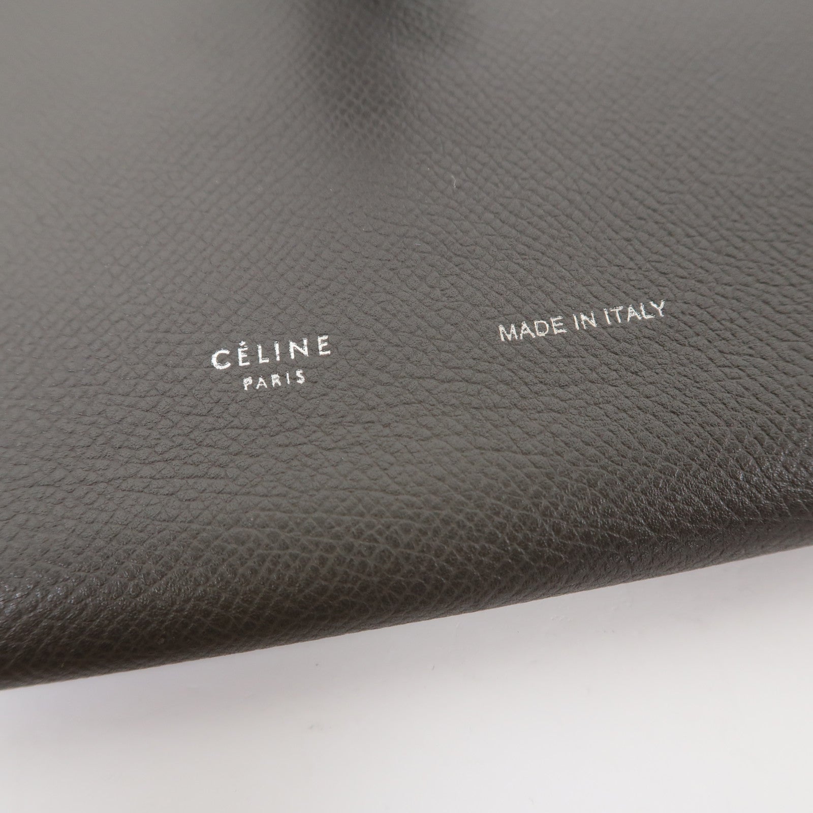 CELINE 【激減優惠】牛皮皮革Long Wallet銀扣長錢包灰色