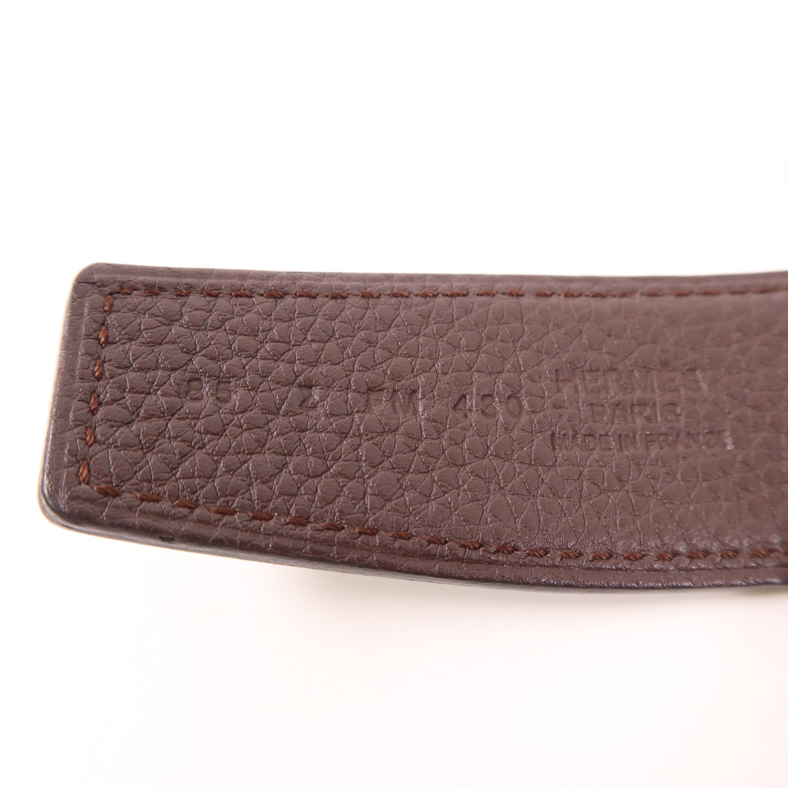 HERMES Swift皮革Belt銀扣皮帶