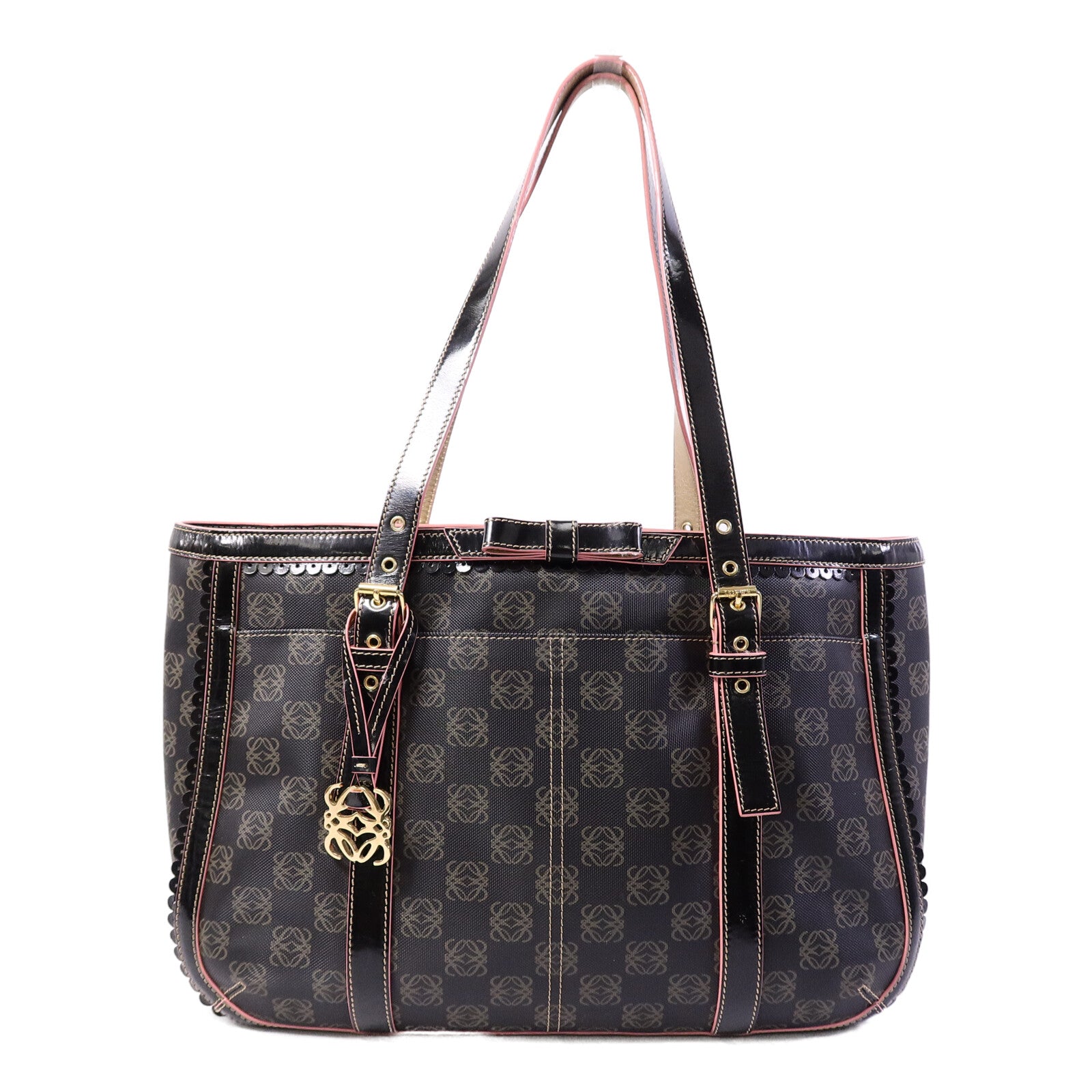 LOEWE 帆布Anagram Shoulder Bag肩背袋