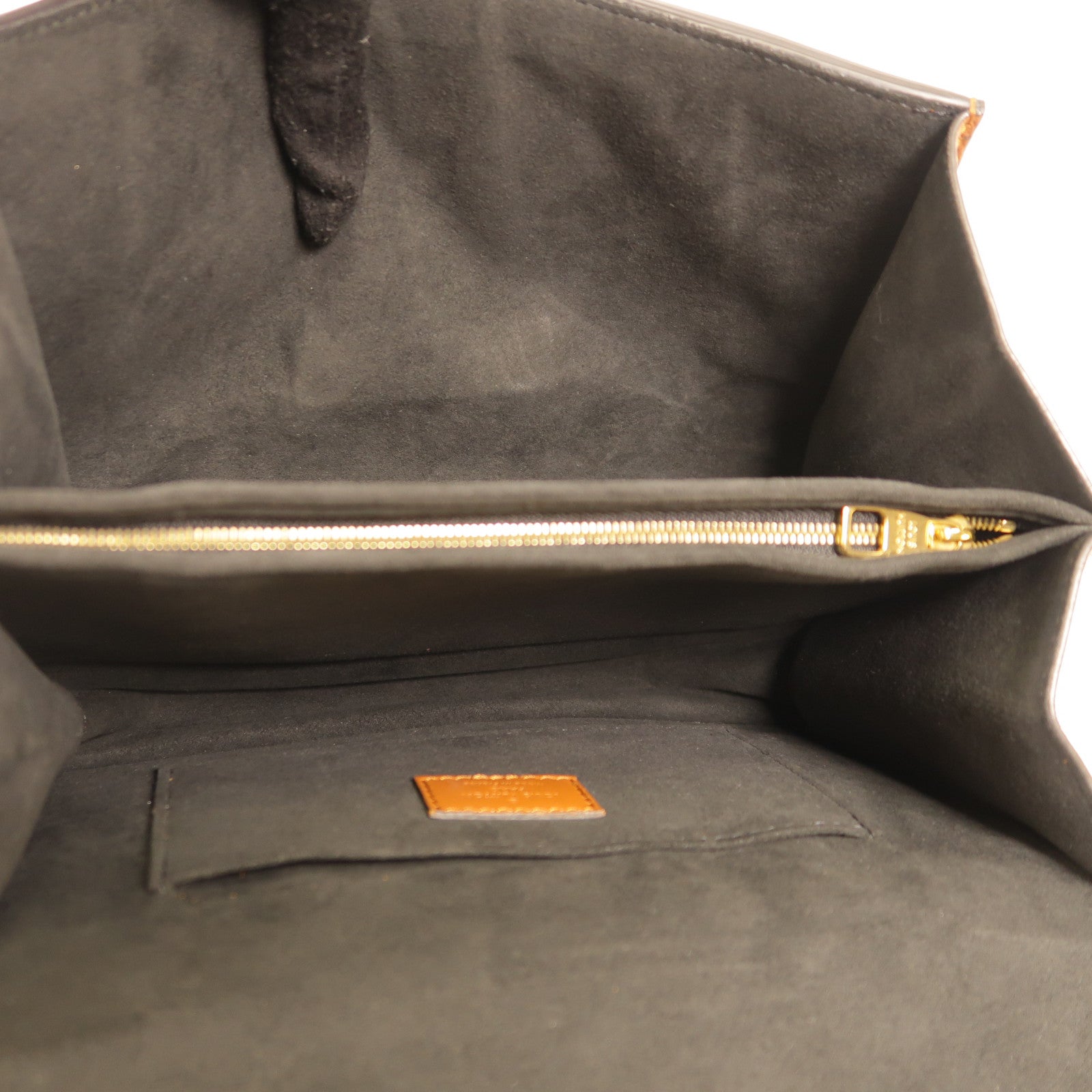 LOUIS VUITTON Monogram/Monogram Reverse Dauphine MM金扣手挽肩背兩用袋棕色