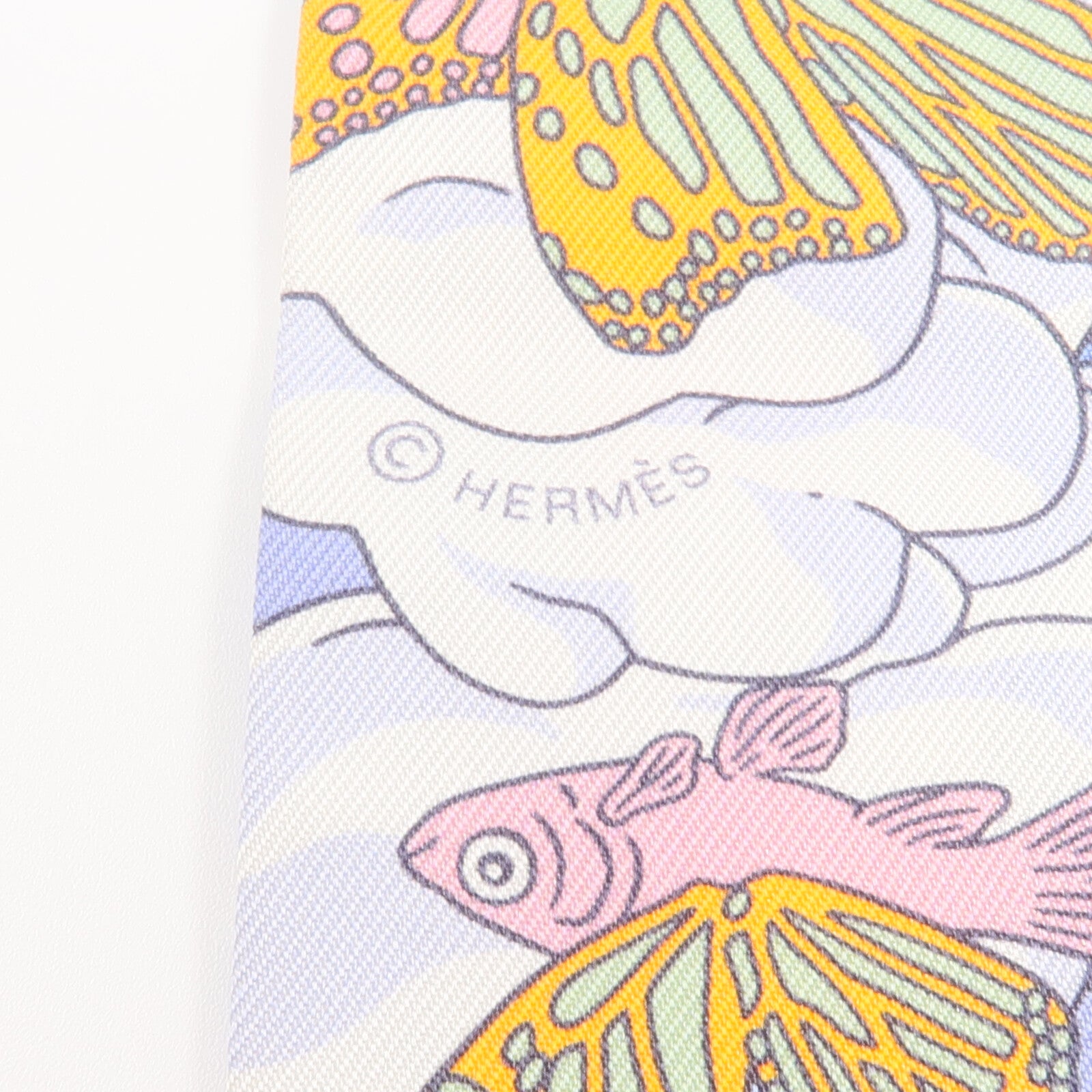 HERMES 絲質Twilly絲巾