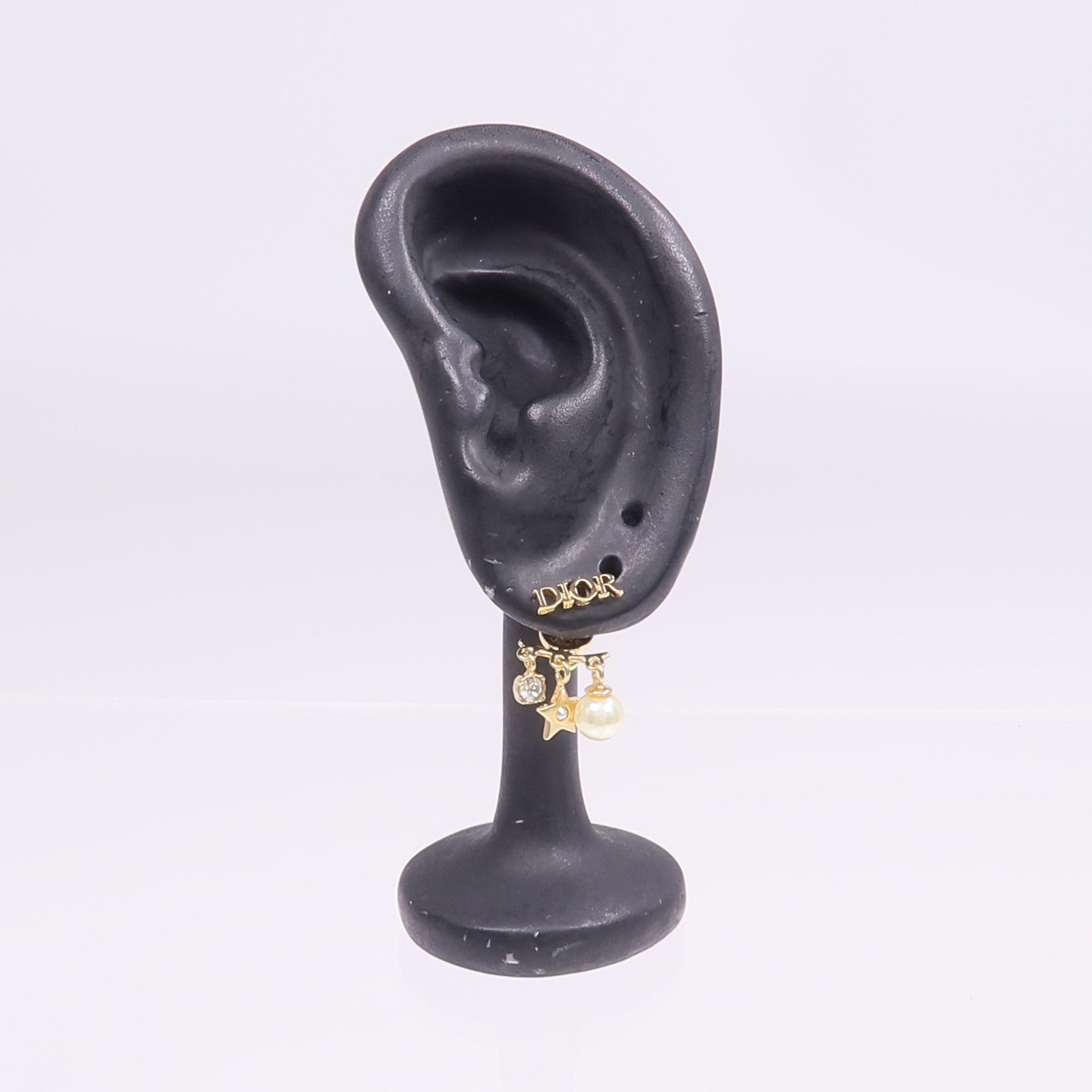 Dior 金屬/水晶Pierced Earring耳環