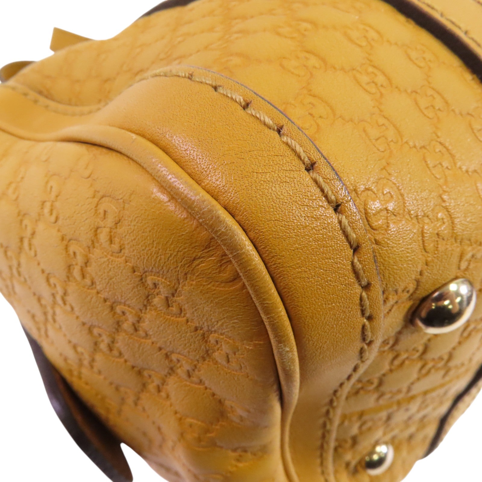 GUCCI 牛皮皮革Boston Bag金扣手挽肩背兩用袋