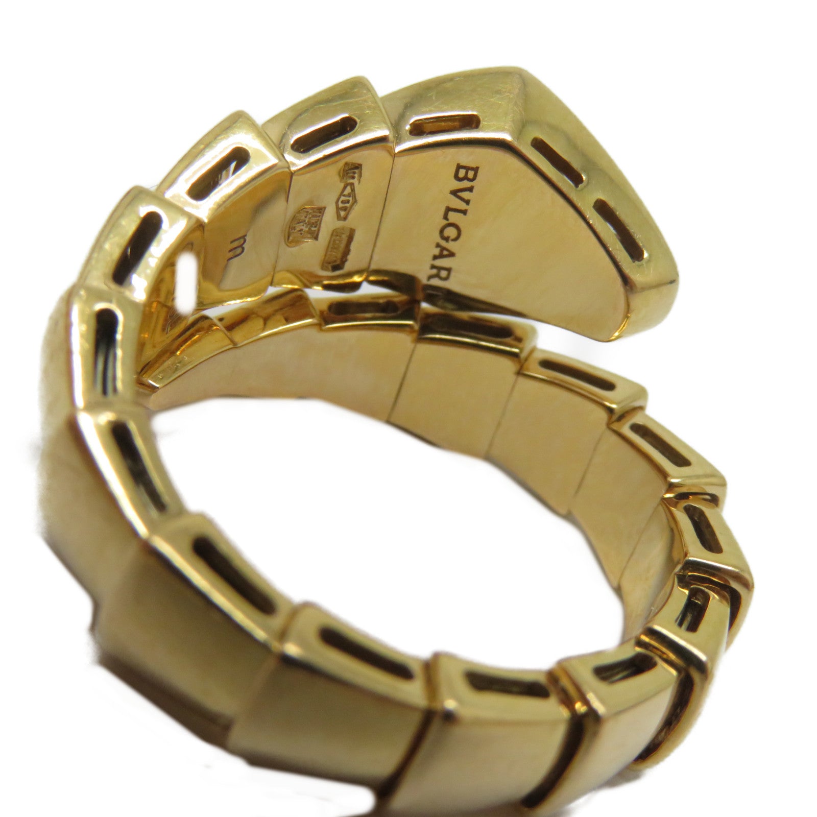 BVLGARI 18K黃金Serpenti Viper M戒指