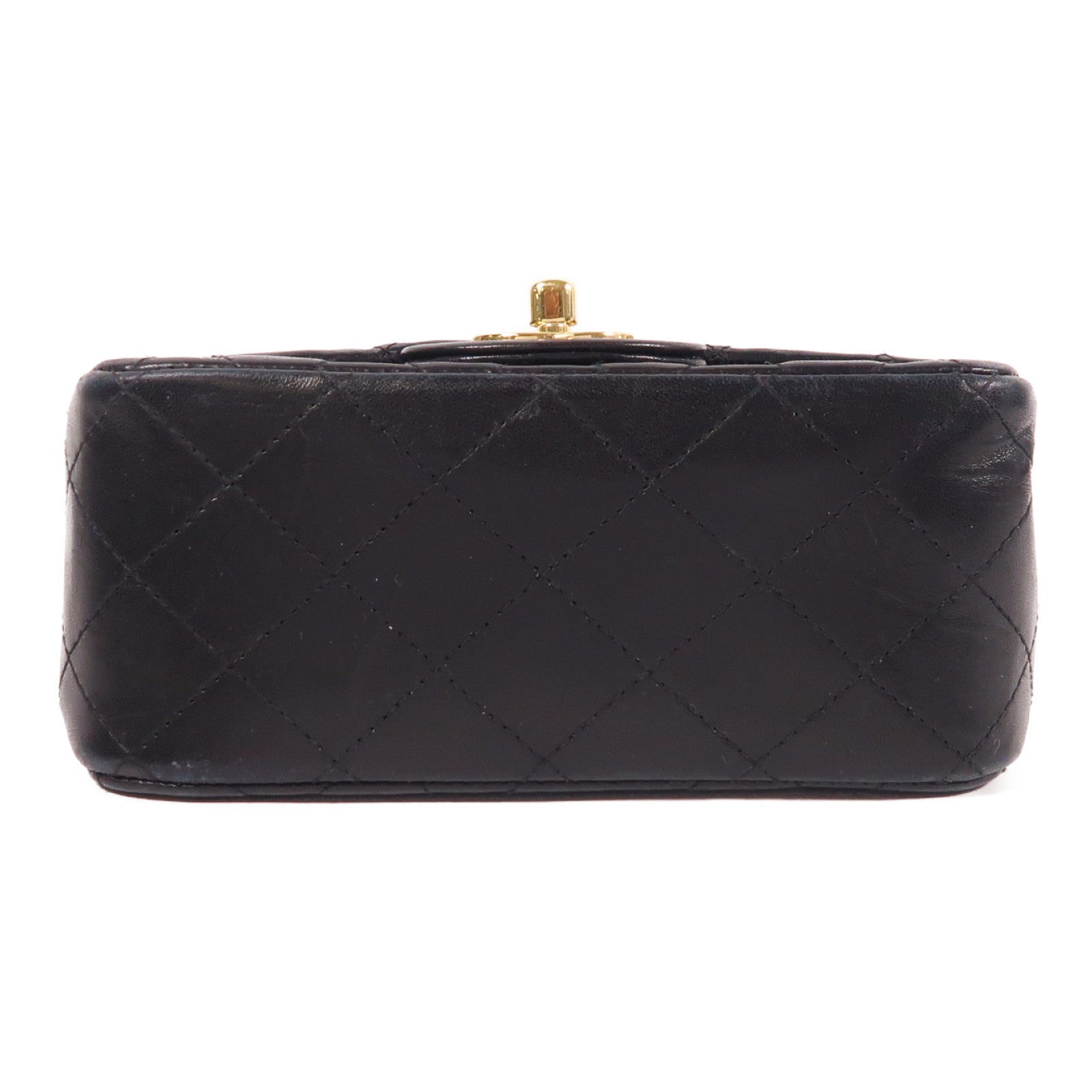 CHANEL 羊皮皮革Mini Classic 17金扣鏈帶肩背袋