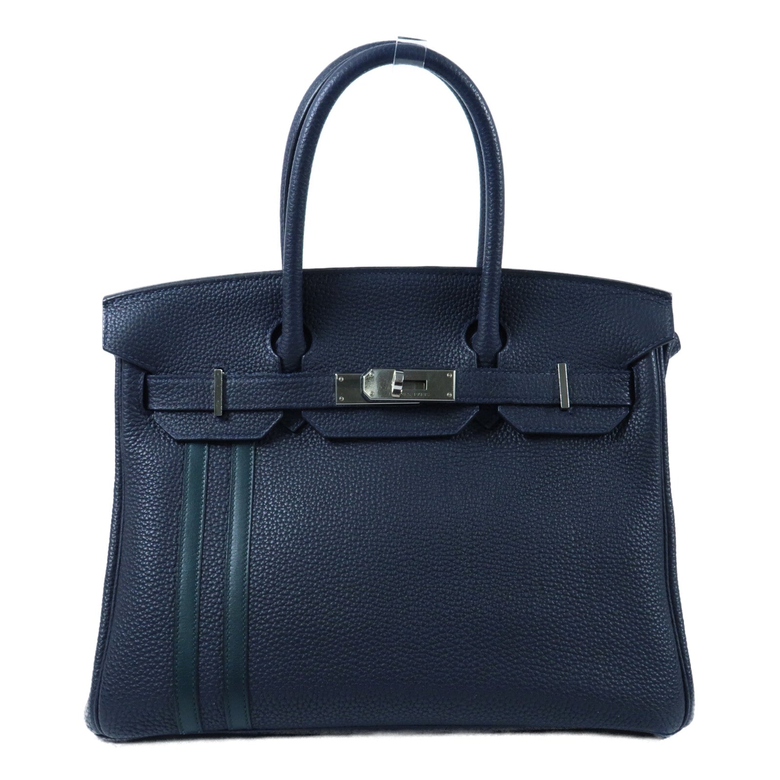 HERMES HERMES Togo皮革Birkin 30銀扣手挽袋Bleu ZelligeEtain