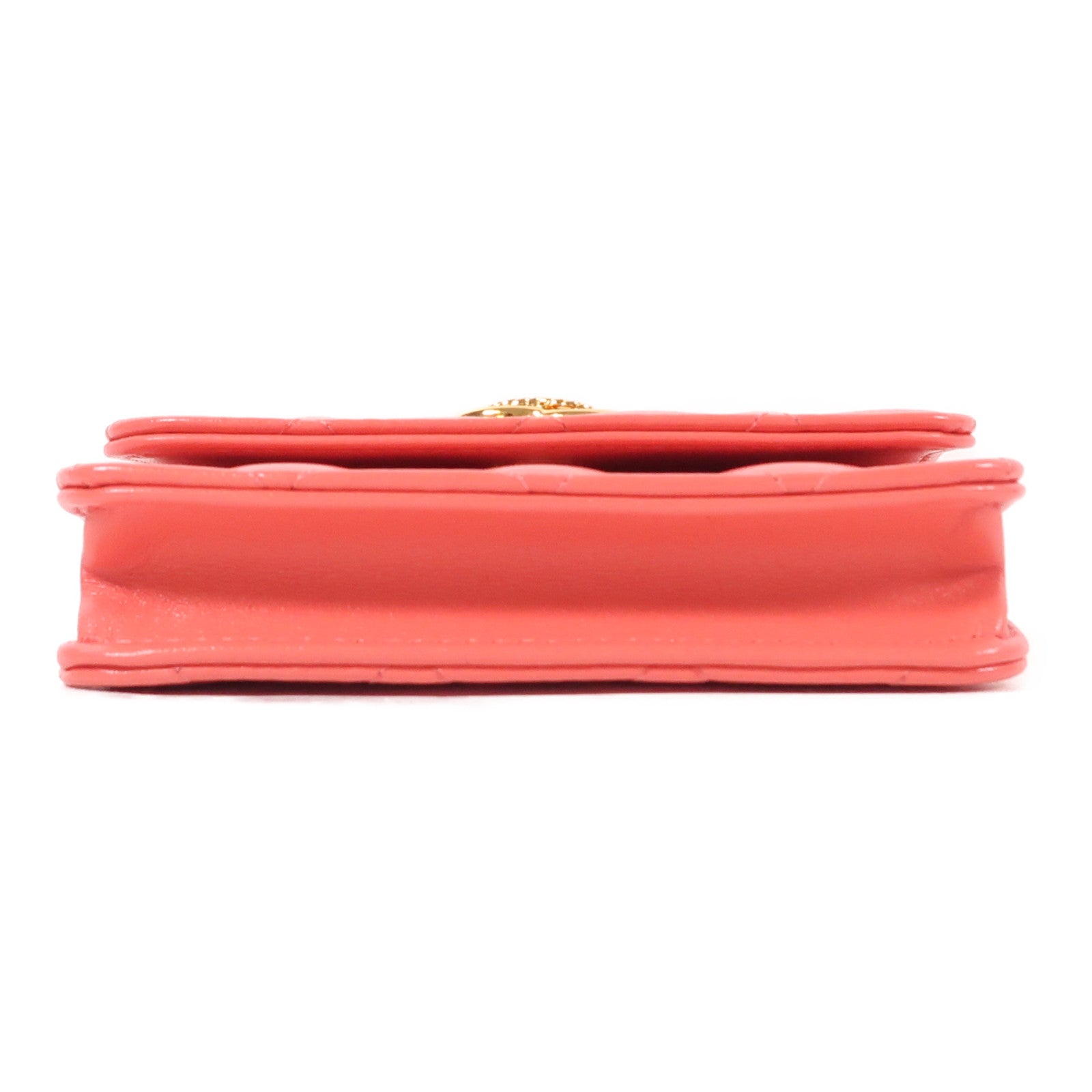 CHANEL 皮革Mini Flap Bag金扣鏈帶肩背袋