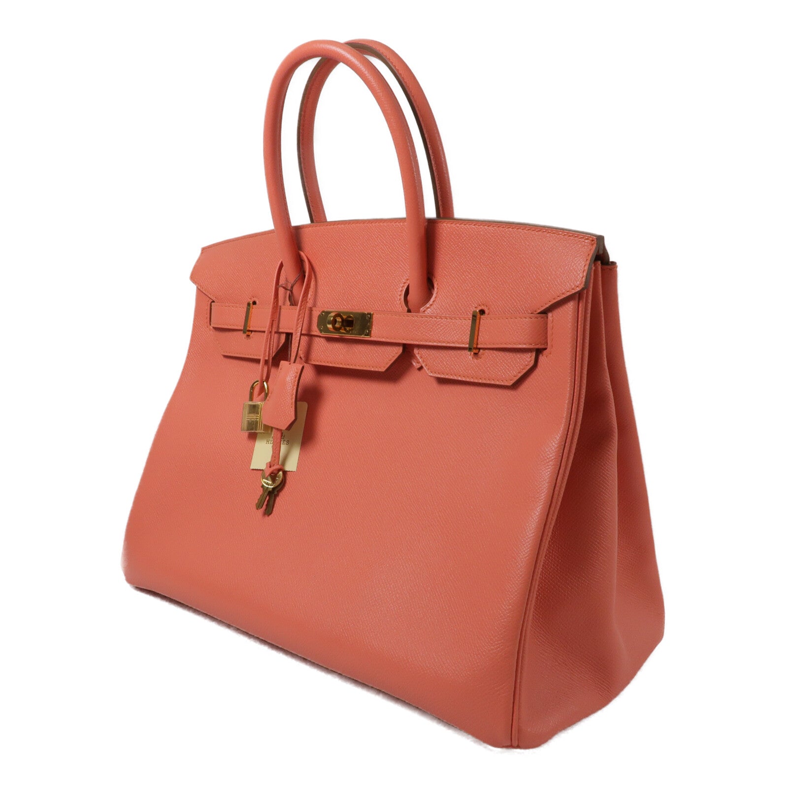 HERMES Epsom皮革Birkin 35手挽袋Flamingo