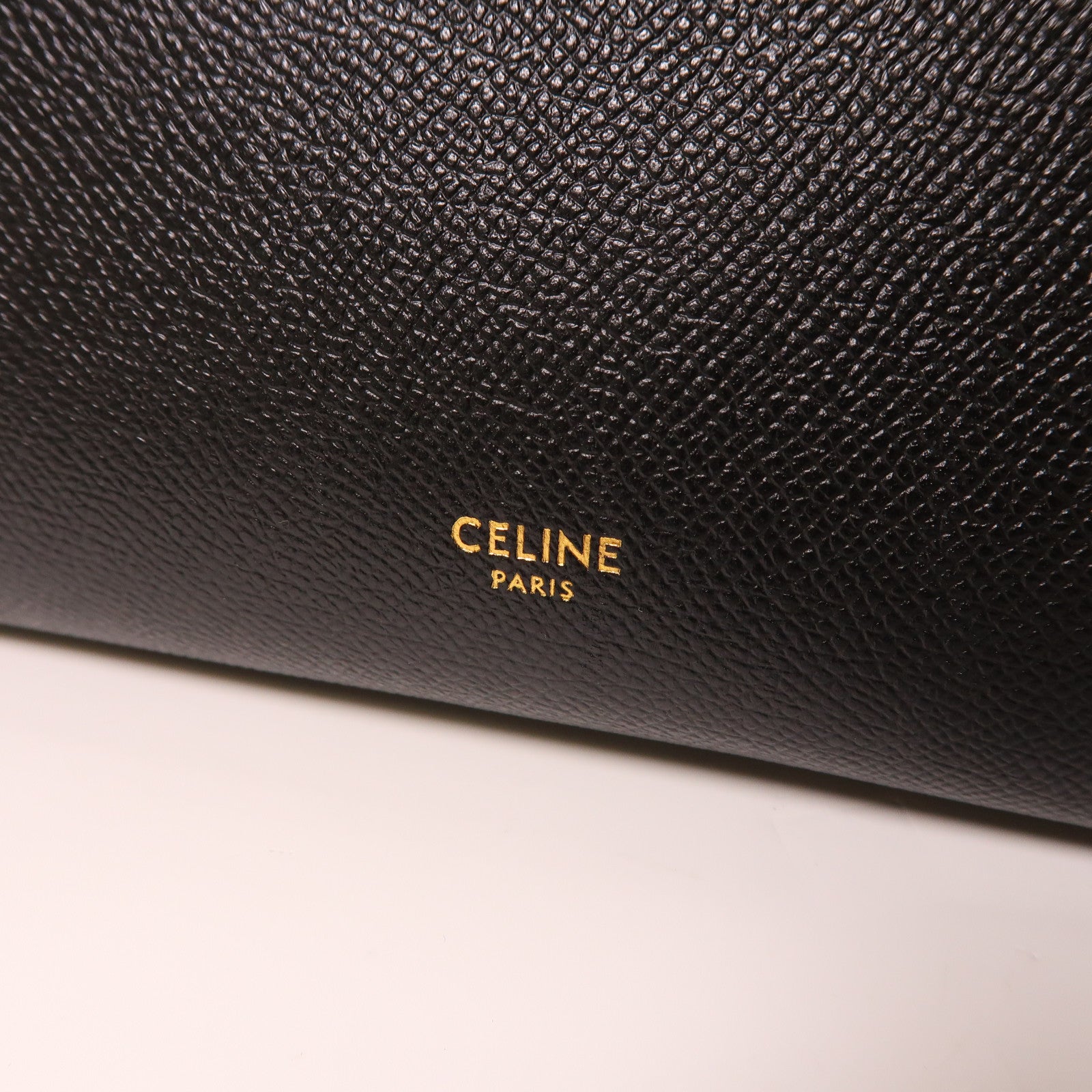 CELINE 牛皮皮革Micro Belt Bag金扣手挽肩背兩用袋黑色