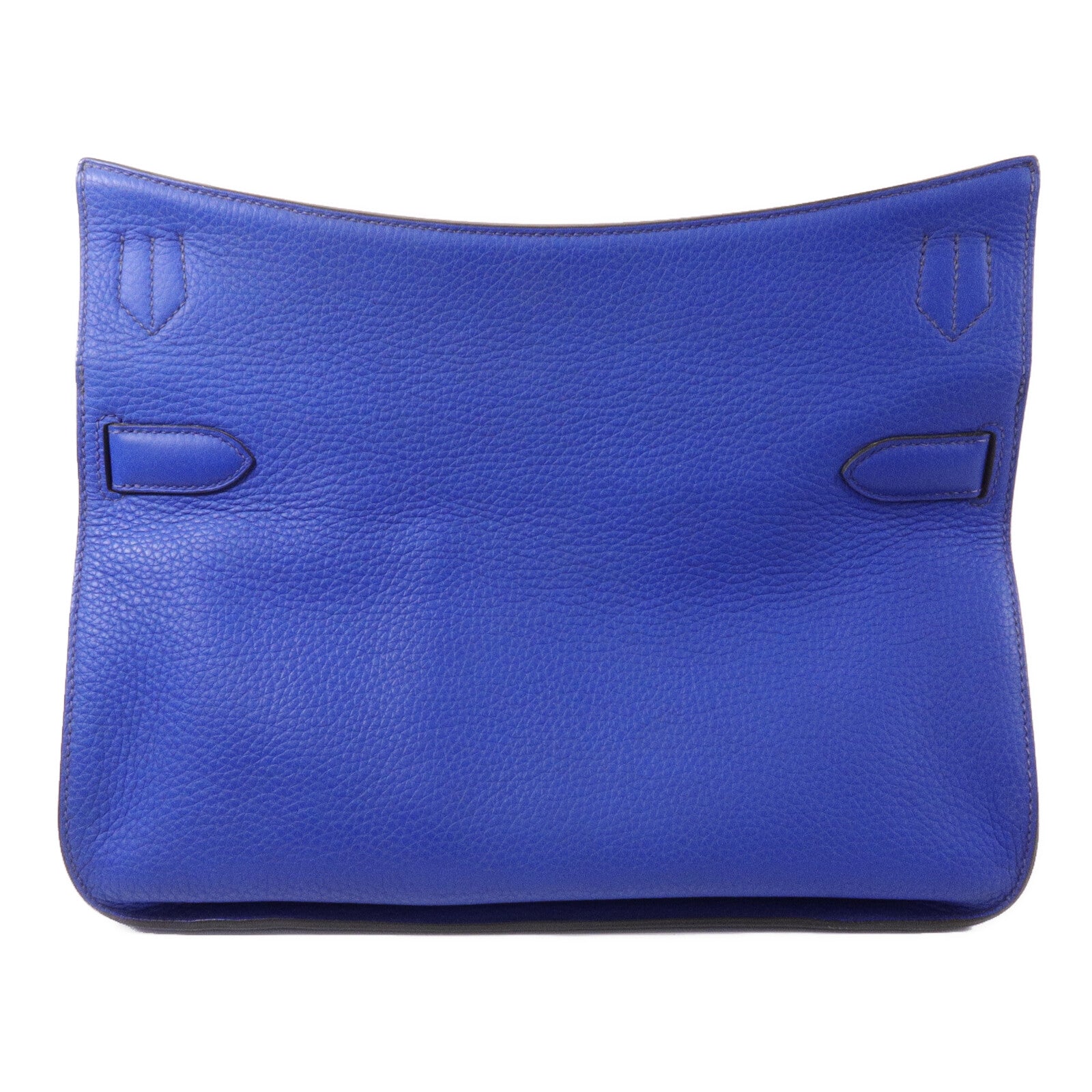 HERMES Clemence皮革Jypsiere 34肩背袋Bleu Electrique