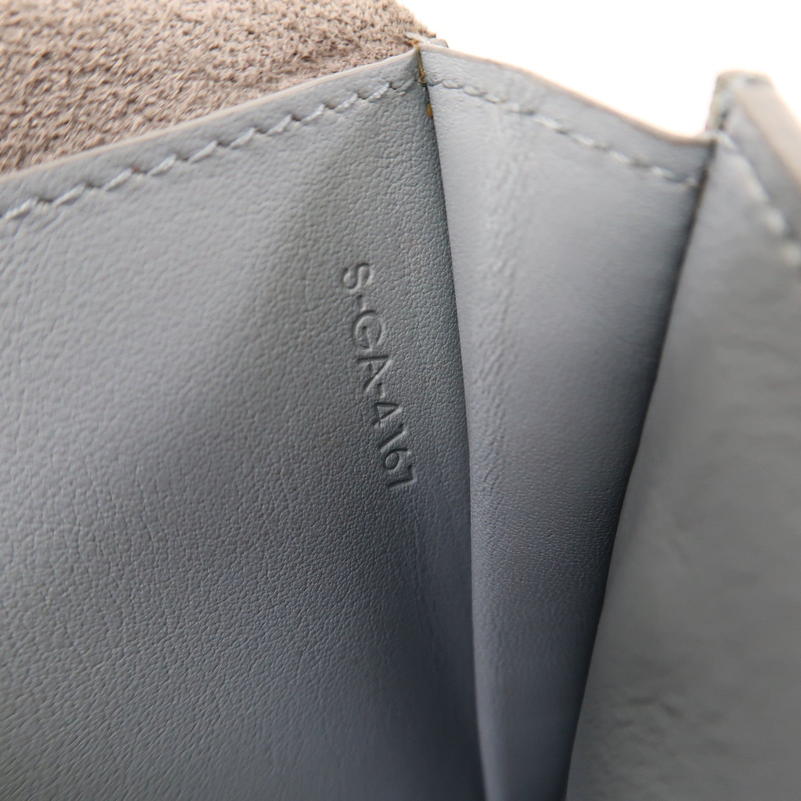 CELINE 【激減優惠】牛皮皮革Long Wallet銀扣長錢包灰色