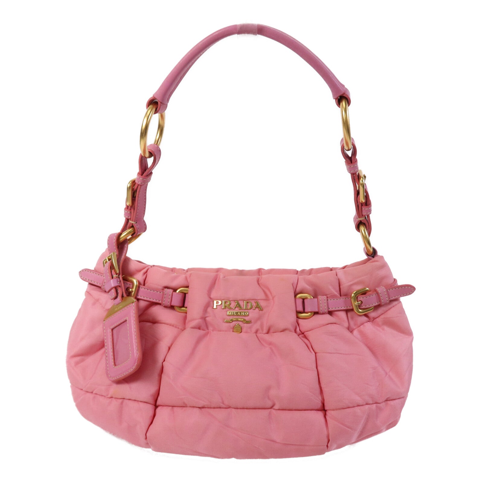 PRADA 尼龍Shoulder Bag金扣肩背袋