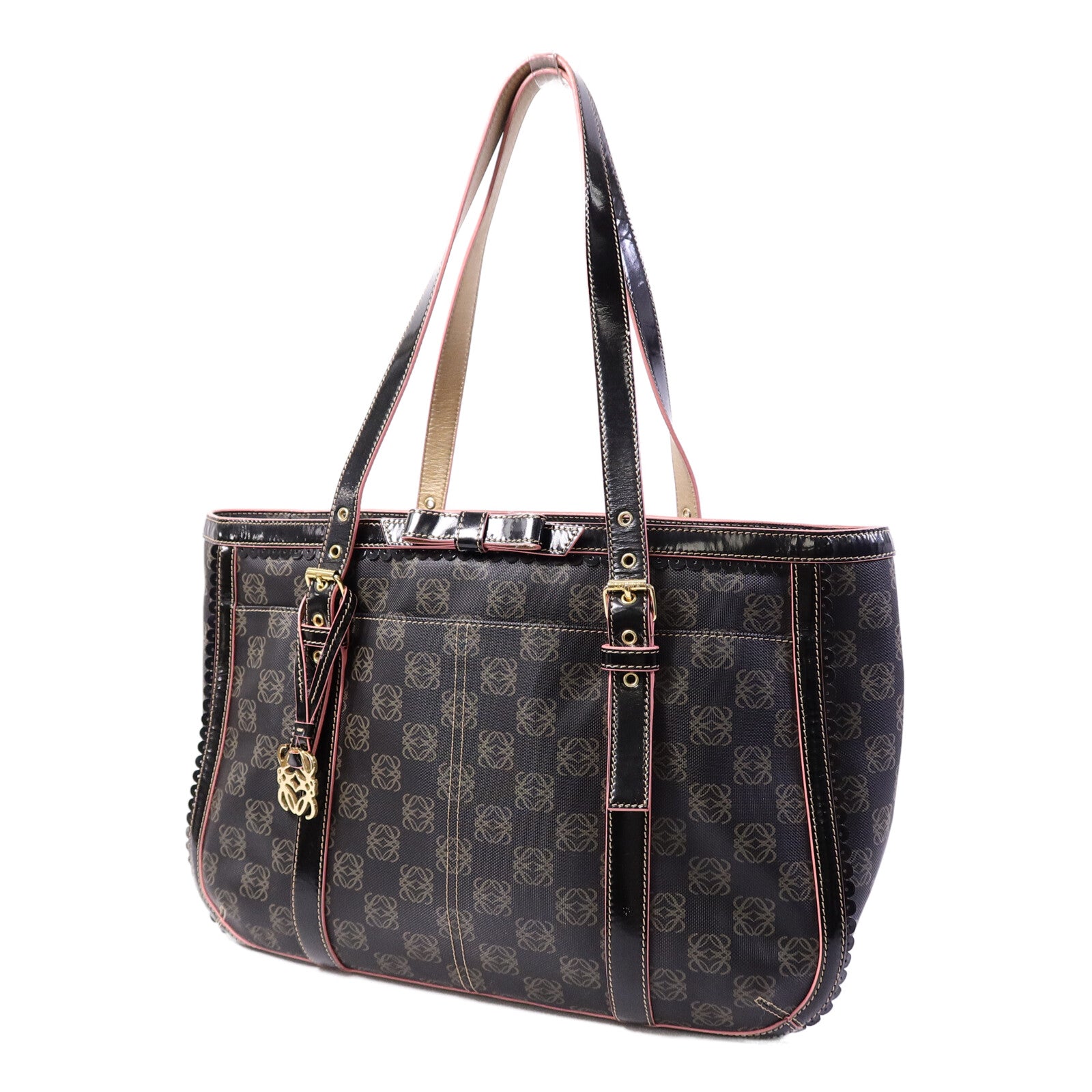 LOEWE 帆布Anagram Shoulder Bag肩背袋