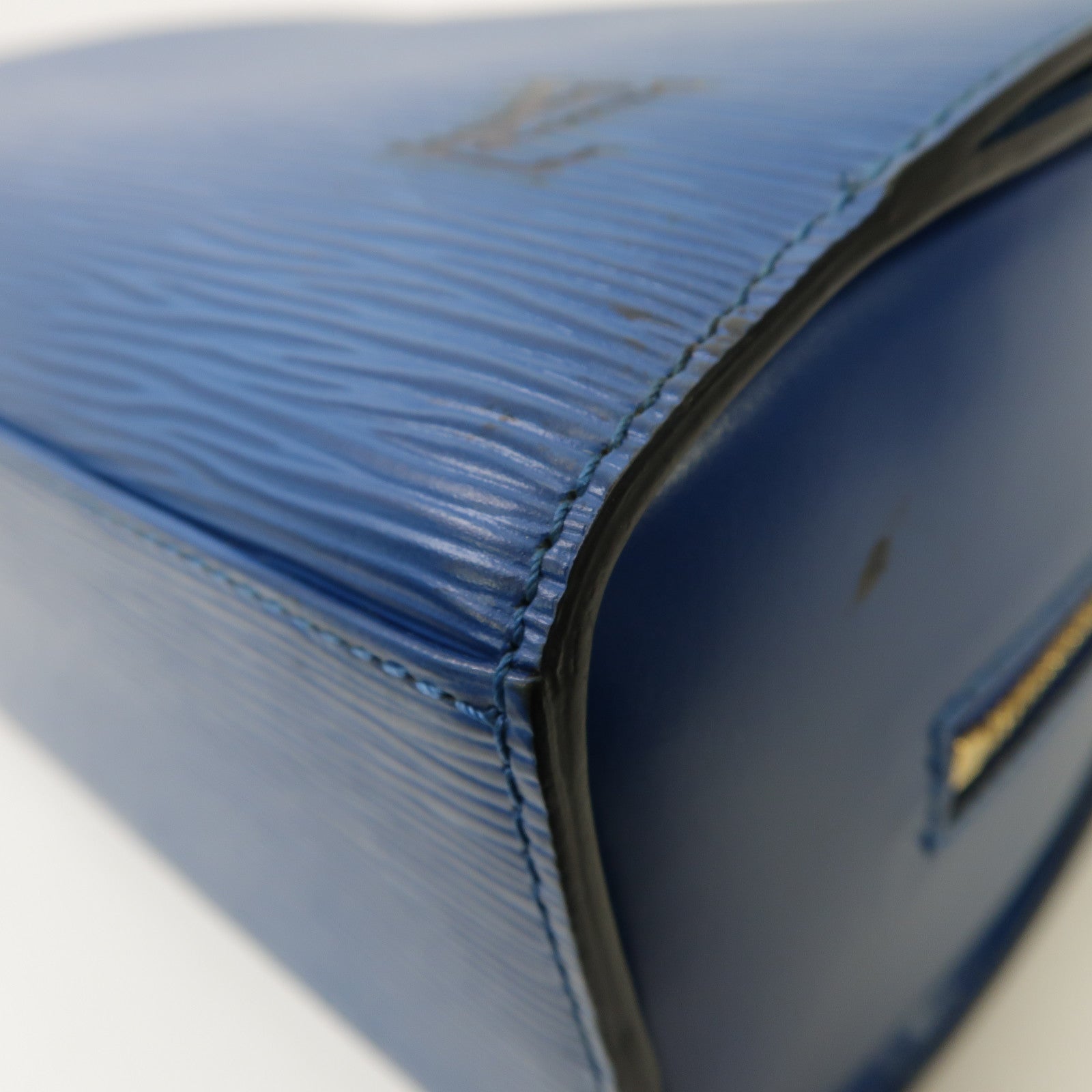 LOUIS VUITTON Epi Pont Neuf金扣手挽袋藍色