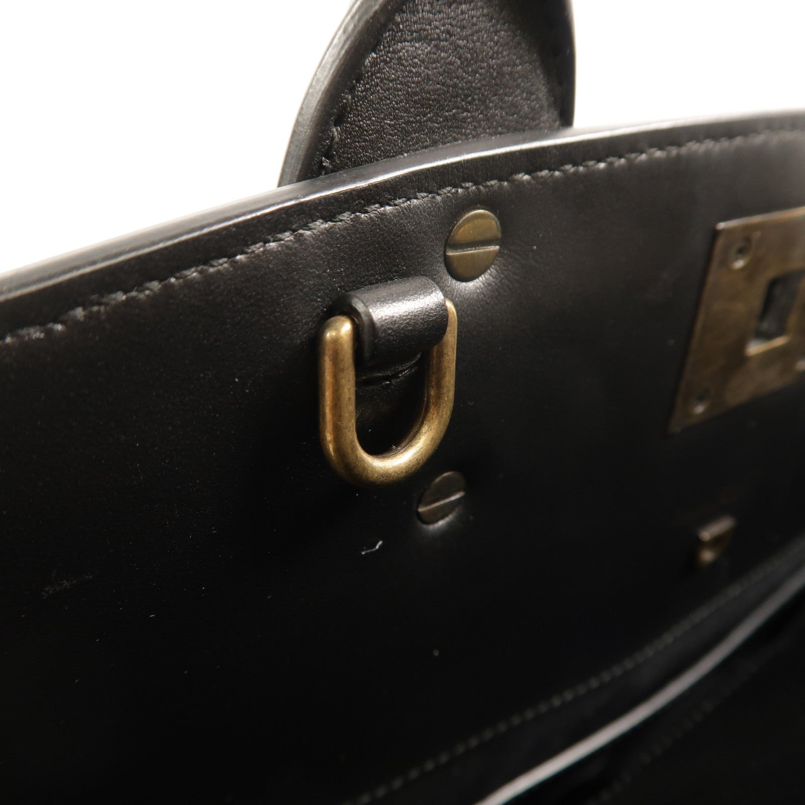 Salvatore Ferragamo 帆布/牛皮皮革Studio手挽肩背兩用袋
