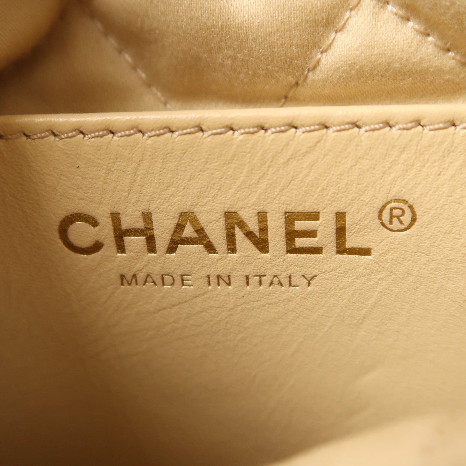 CHANEL 牛皮皮革Chanel 22 Mini金扣鏈帶肩背袋
