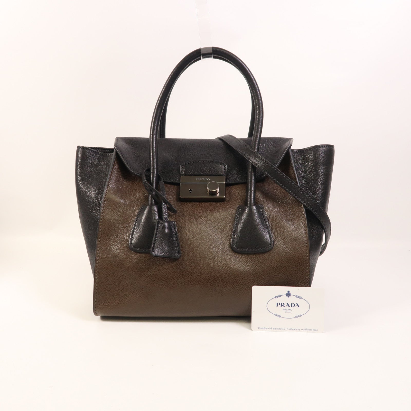 PRADA 牛皮皮革2 Way Shoulder手挽肩背兩用袋
