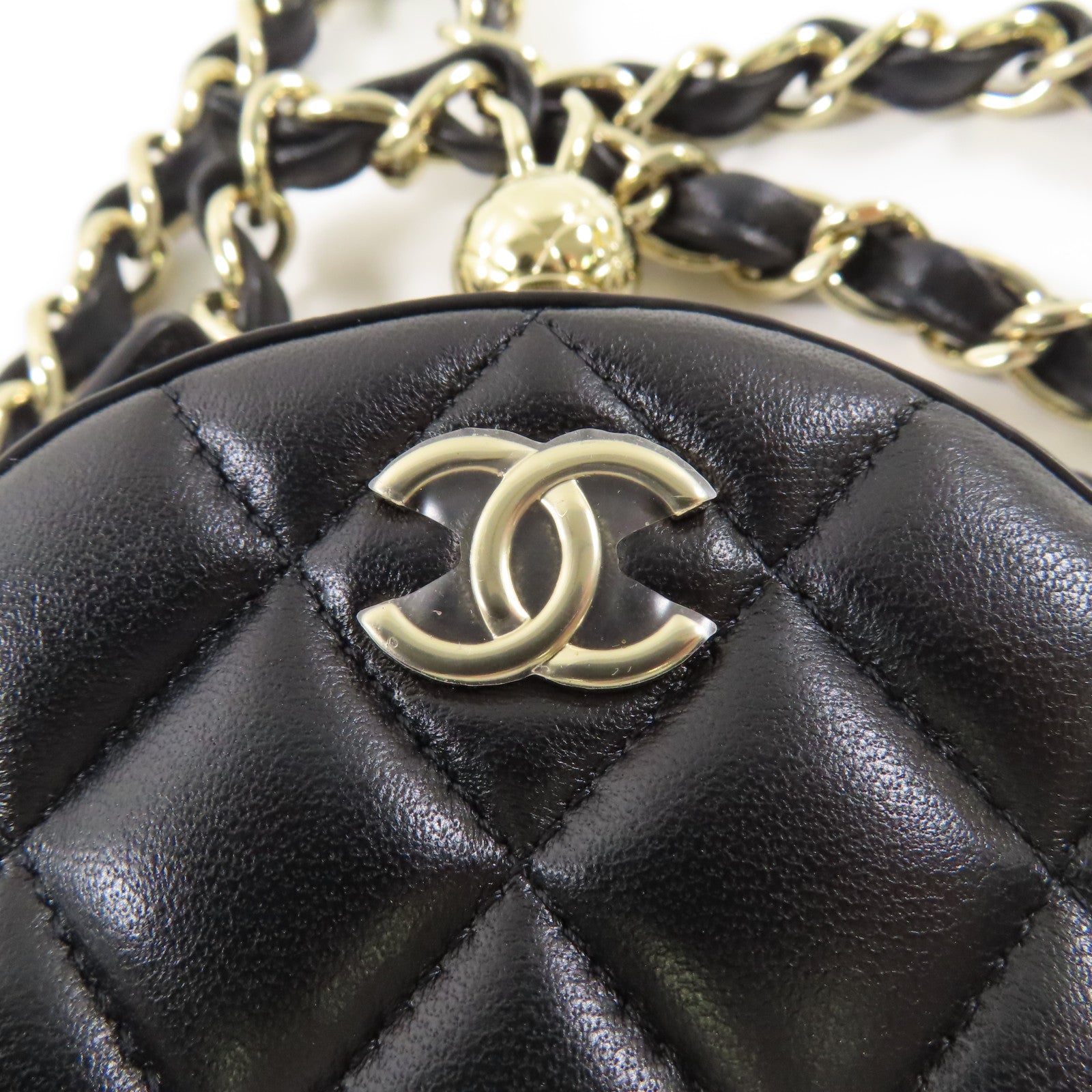 CHANEL 【激減優惠】羊皮皮革Handbag金扣手挽袋